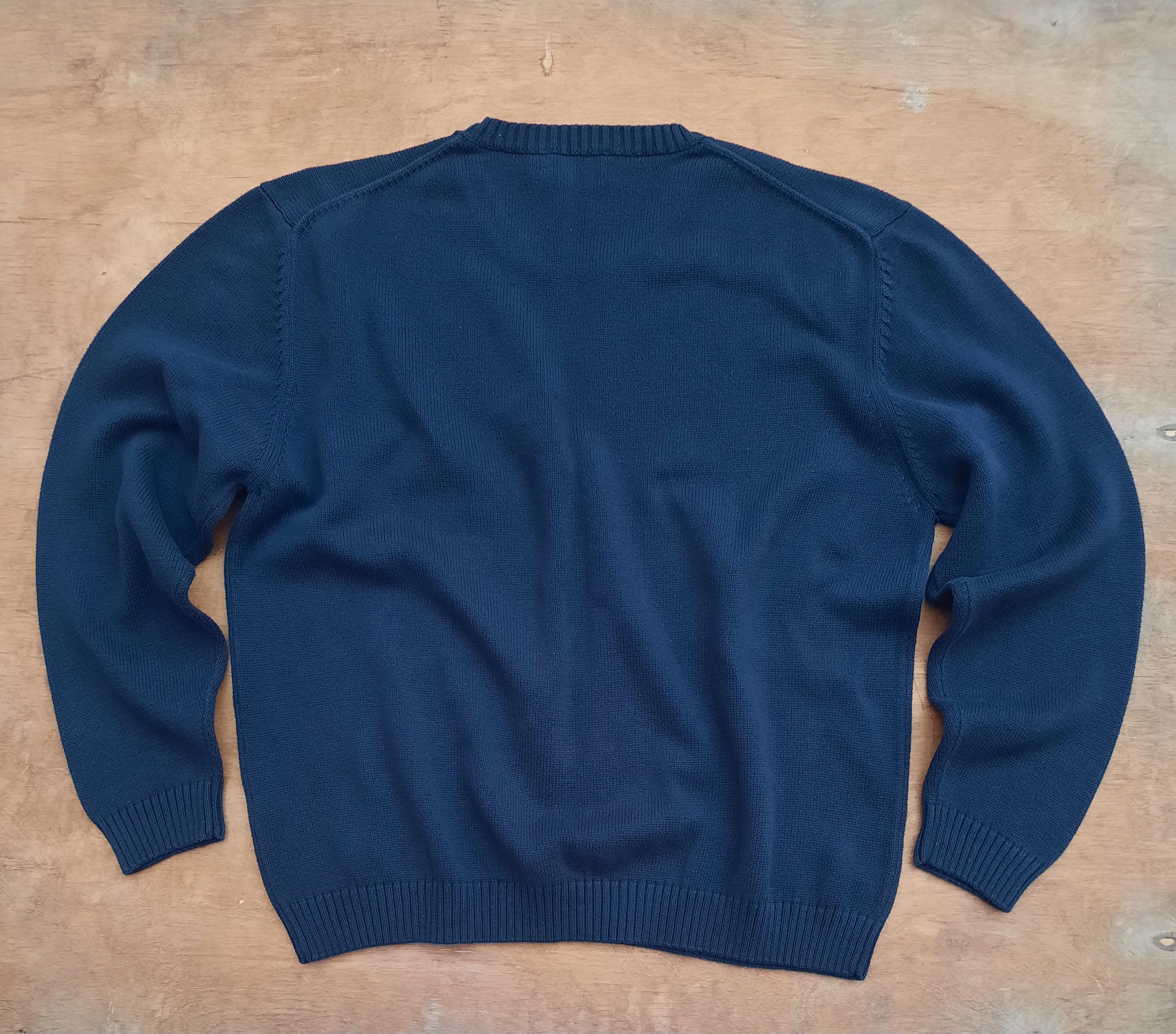 Yves Saint Laurent Yves Saint Laurent Navy Knit Sweater Mens Size XL Pullover Size US XL / EU 56 / 4 - 6 Thumbnail