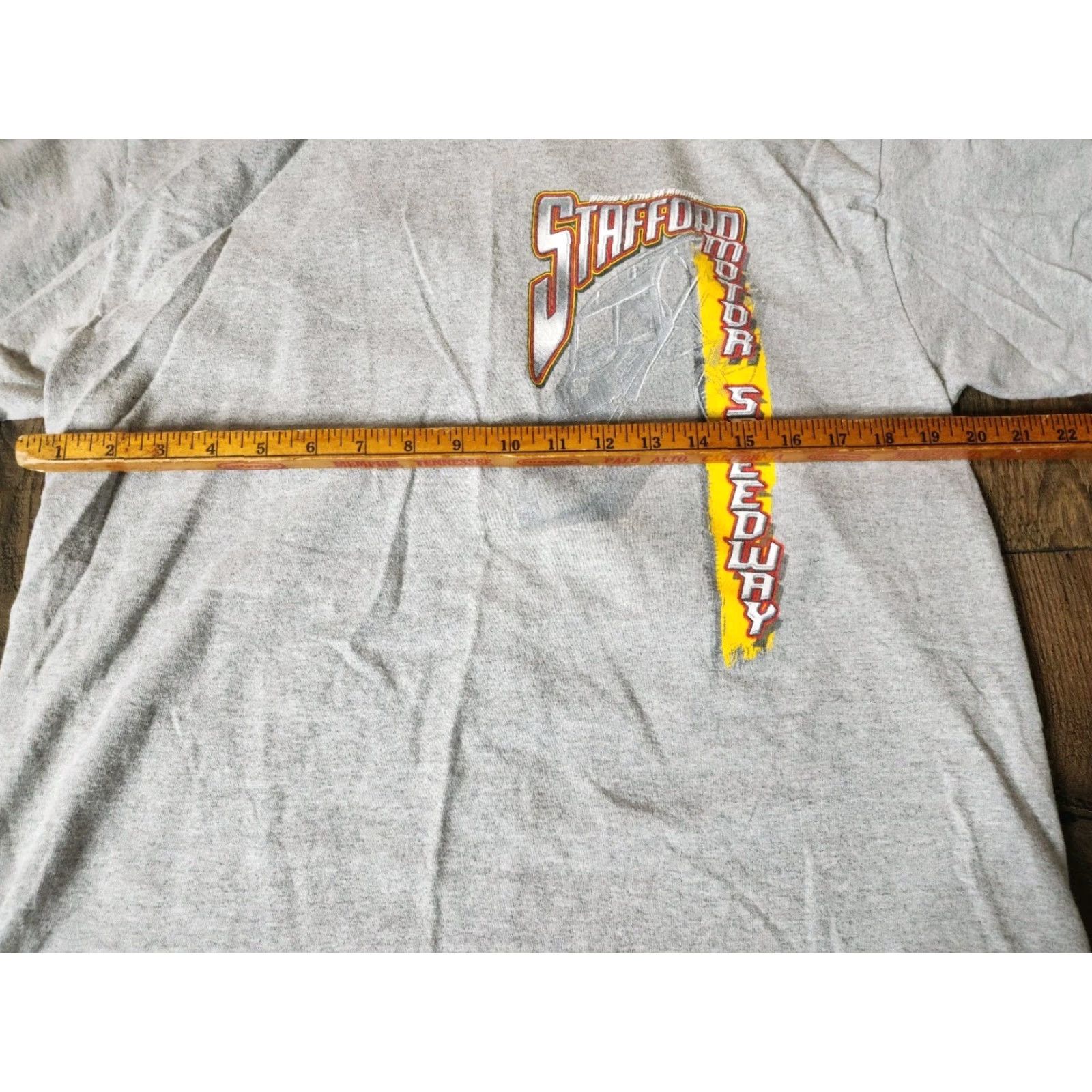Gildan VINTAGE Mens L Stebford Motor Speedway Stamford, CT T Shirt Double Sided Size US L / EU 52-54 / 3 - 3 Thumbnail