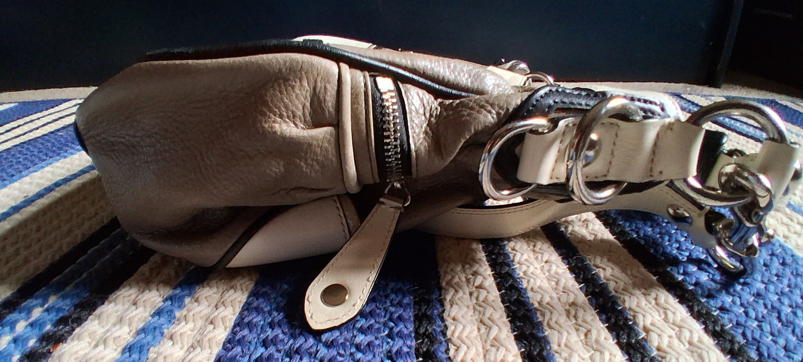 Coach COACH CHELSEA IVORY GRAY LEATHER SHOULDER/HANDBAG Size ONE SIZE - 6 Thumbnail