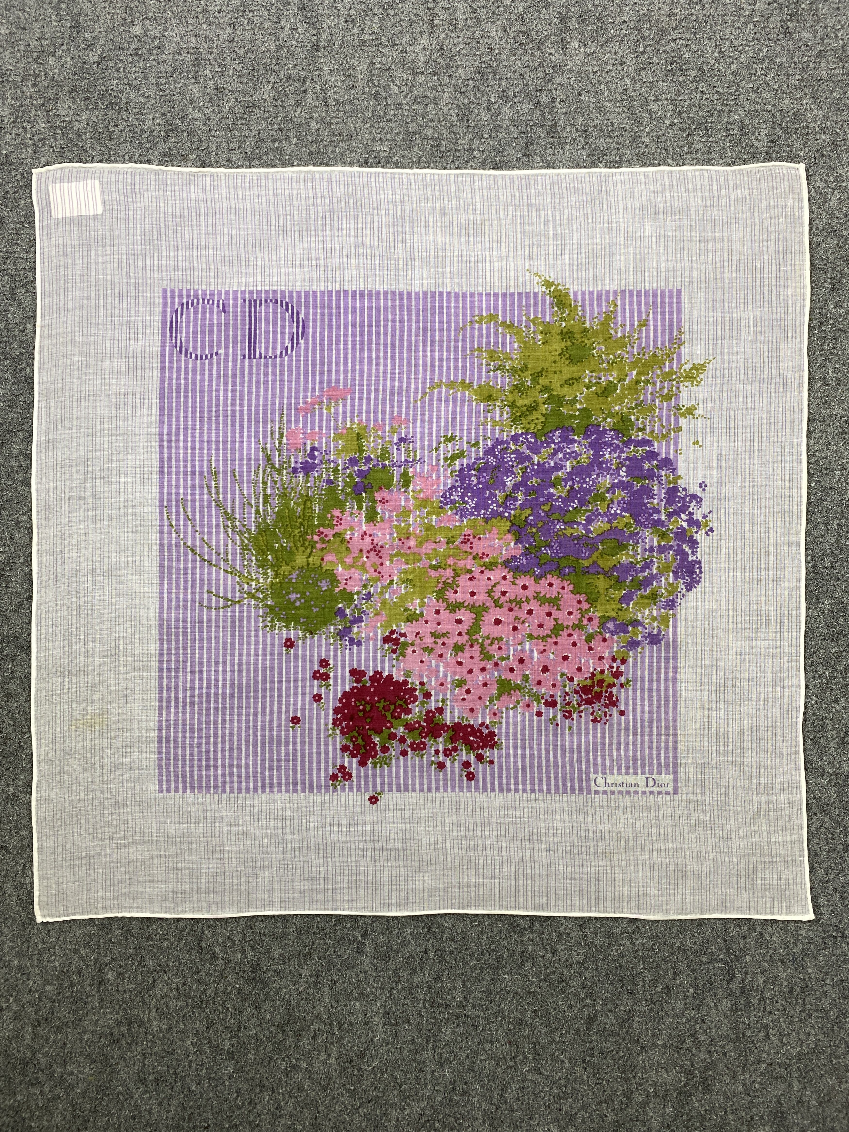 Christian Dior Monsieur Christian Dior Bandana / Handkerchief / Neckerchief HKC0675 Size ONE SIZE - 4 Thumbnail
