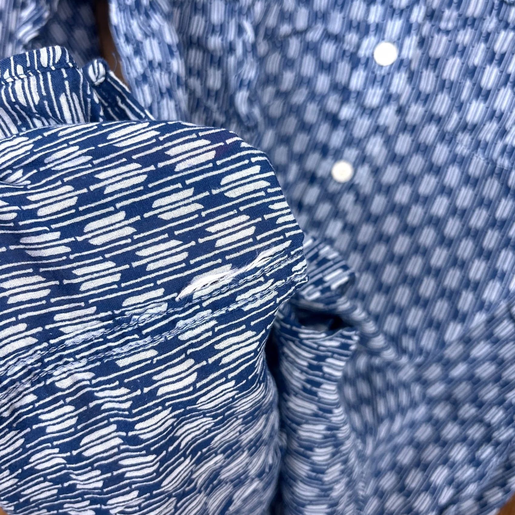 Eddie Bauer Eddie Bauer Womens Shirt Blue White Pattern Collared Thin Button Down Small Size S / US 4 / IT 40 - 6 Thumbnail