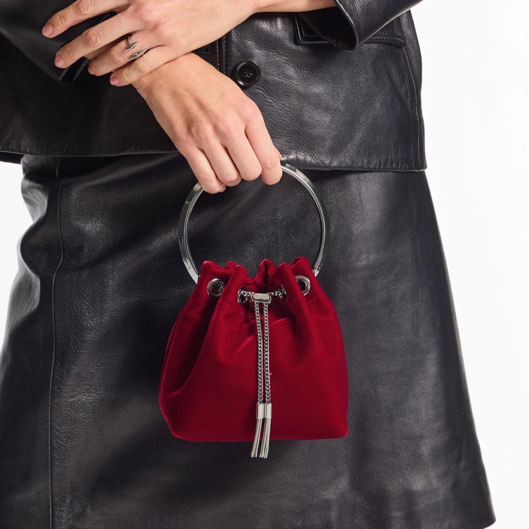 Jimmy Choo os11x1225 Size: OS / Ruby Velvet Bag in Red Size ONE SIZE - 2 Thumbnail
