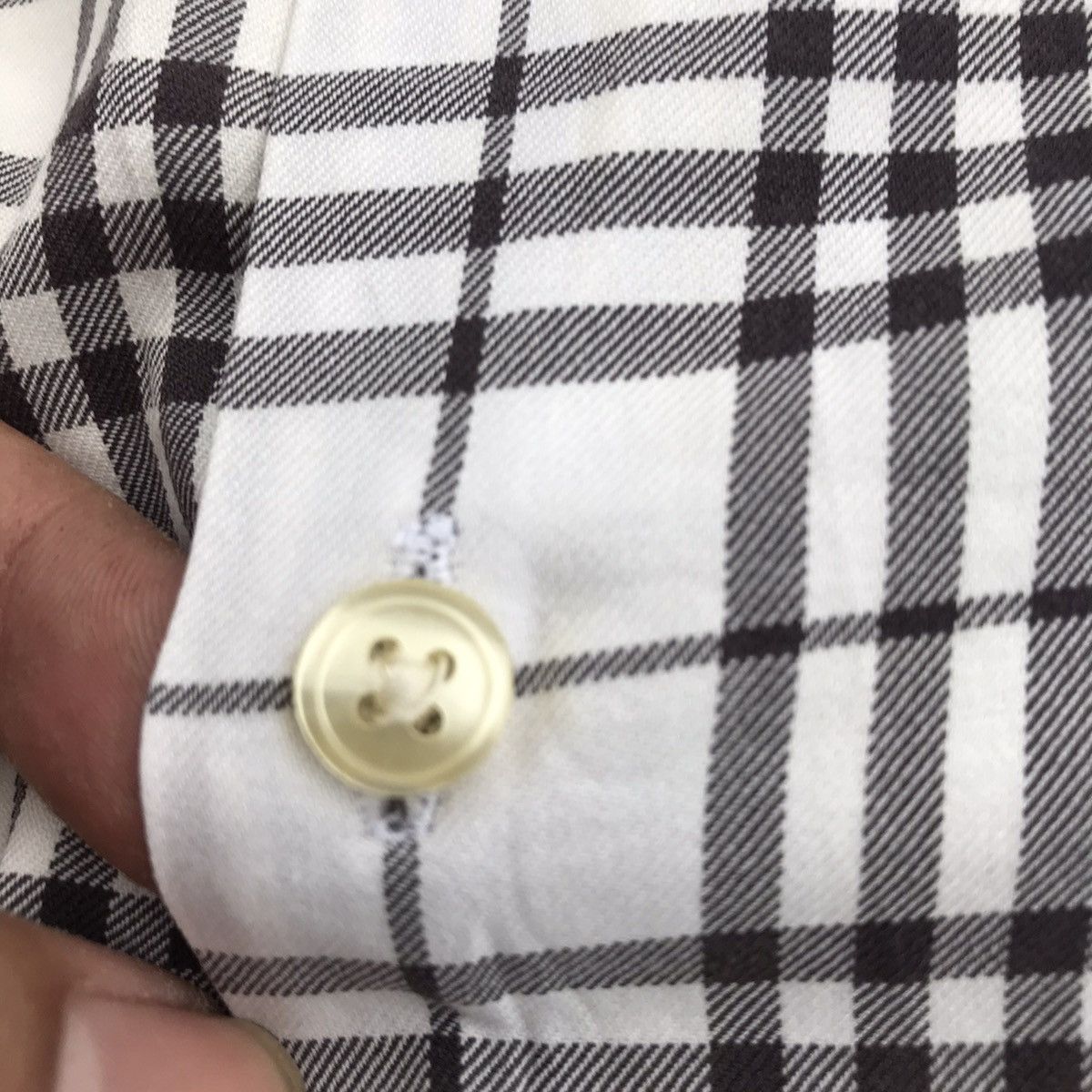 Burberry × Designer Vintage Burberry shirt london Nova check White tartan Iconic Size US L / EU 52-54 / 3 - 8 Thumbnail