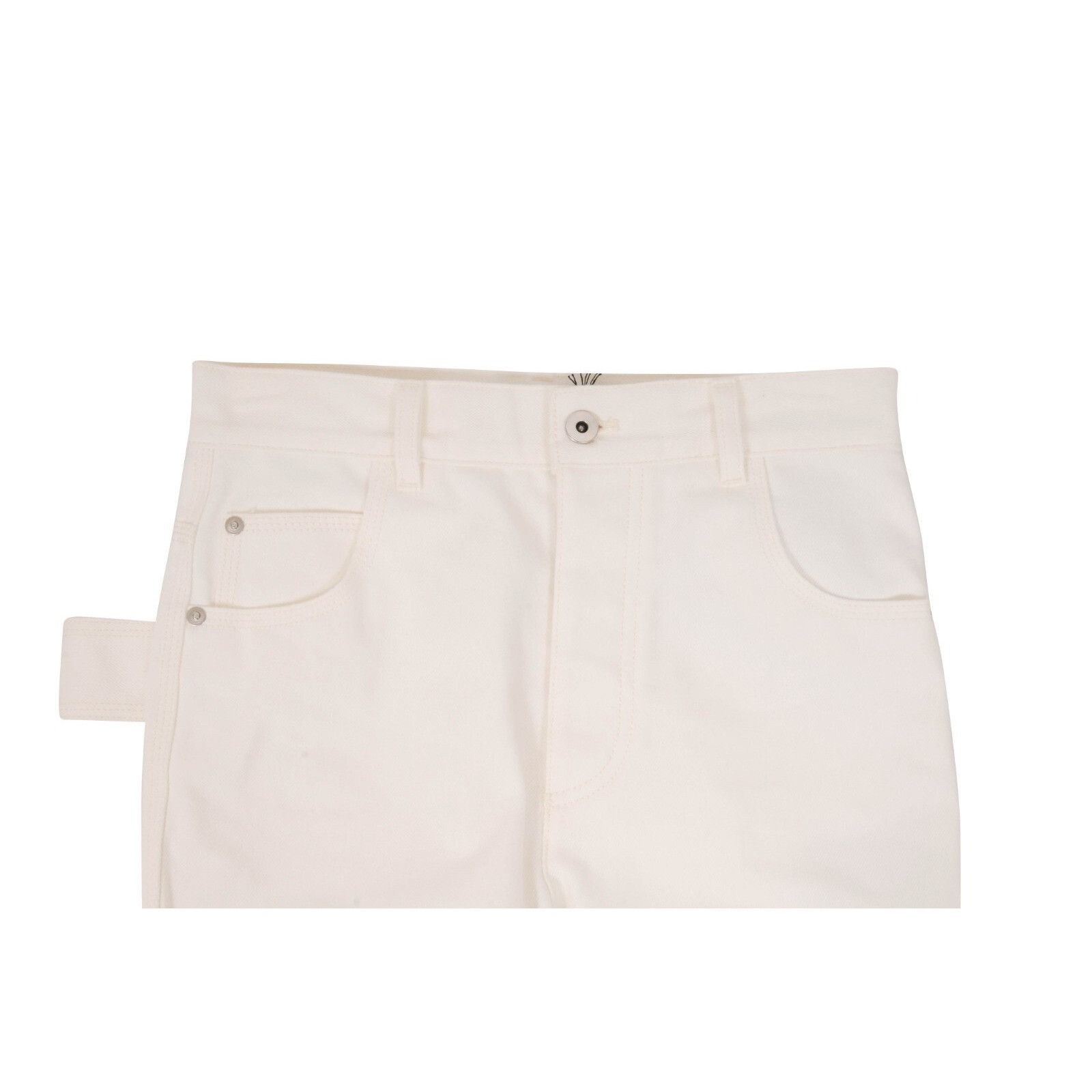 Bottega Veneta High Waist Jeans White Wide Leg Jeans Size 26" / US 2 / IT 38 - 5 Thumbnail