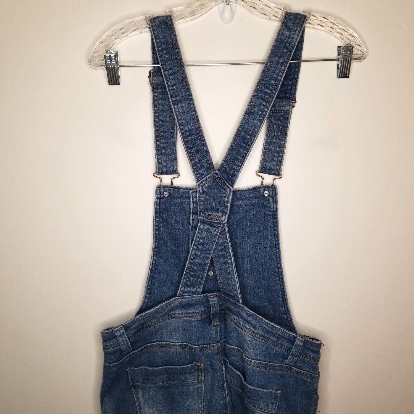 Vintage Tinseltown Distressed Denim Overalls Womens Blue Size Small Size 28" / US 6 / IT 42 - 6 Thumbnail