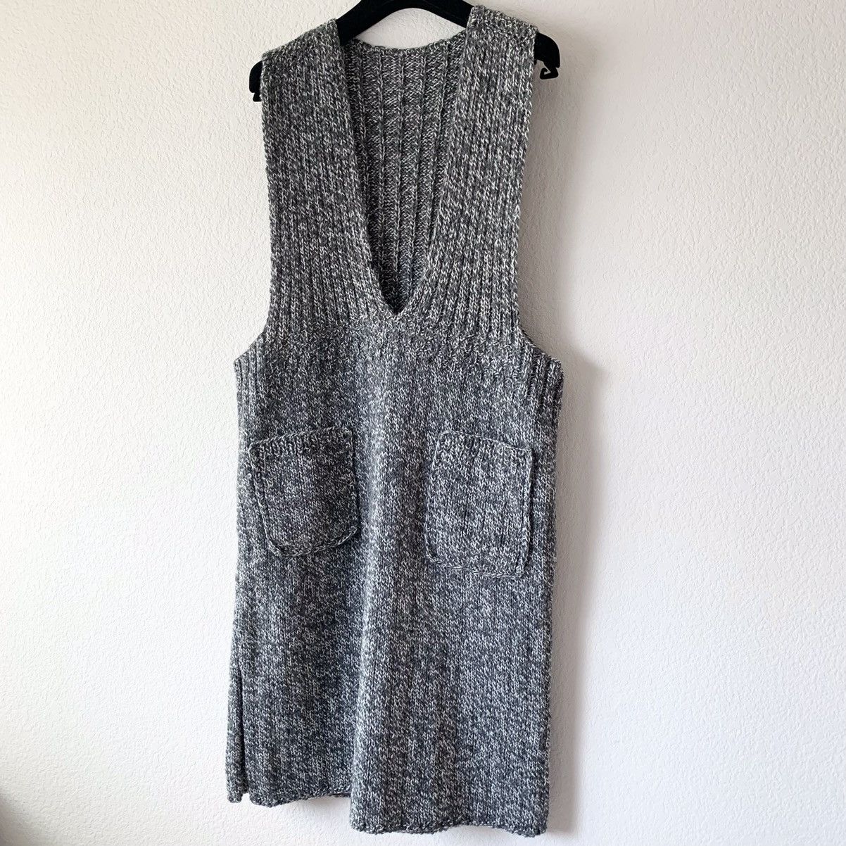 Handmade Hand knit dress with pockets Size S / US 4 / IT 40 - 14 Thumbnail