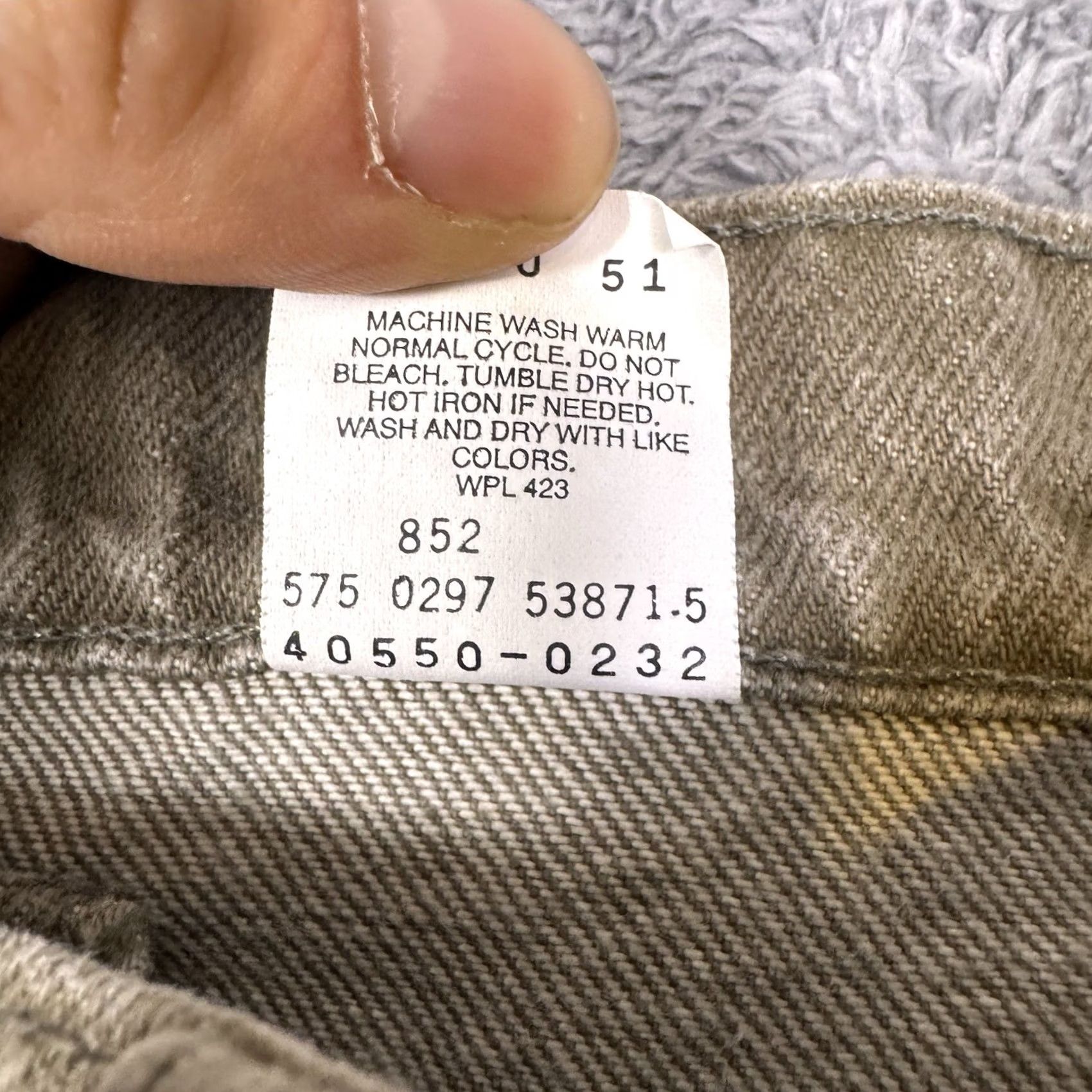 Levi's Vintage Levi'S 550 Orange Tab Jeans Mens 36x32 USA Made 1997 Olive Green - Relaxed Fit 5 Pocket Size US 36 / EU 52 - 7 Thumbnail
