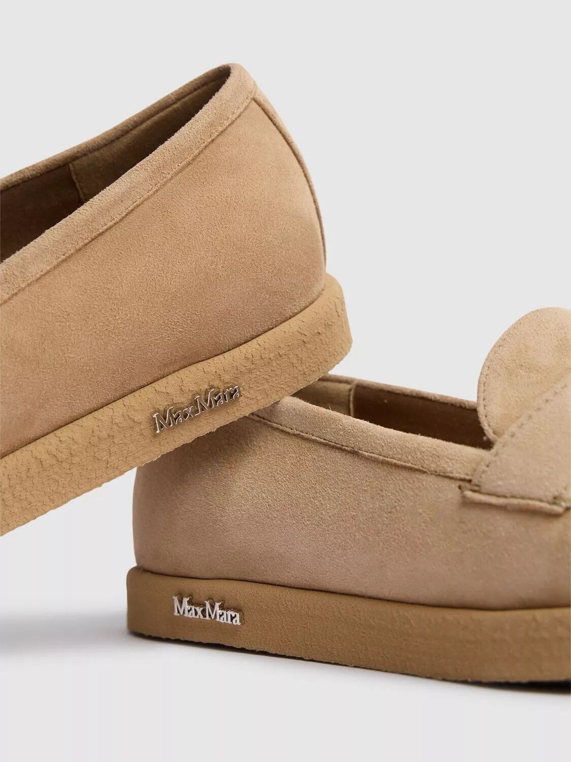 Max Mara MAX MARA Softmoc $750 Camel Suede Moccasins New & Authentic Size US 7.5 / IT 37.5 - 3 Thumbnail