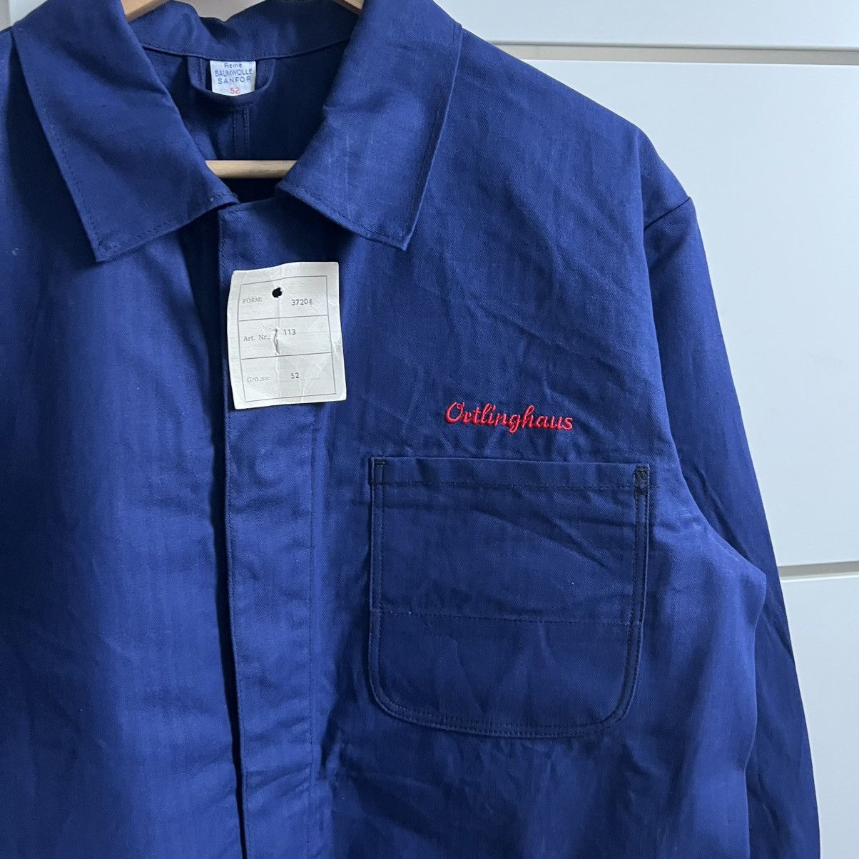 Le Laboureur German herringbone HBT mechanic deadstock works jacket Size US L / EU 52-54 / 3 - 6 Thumbnail