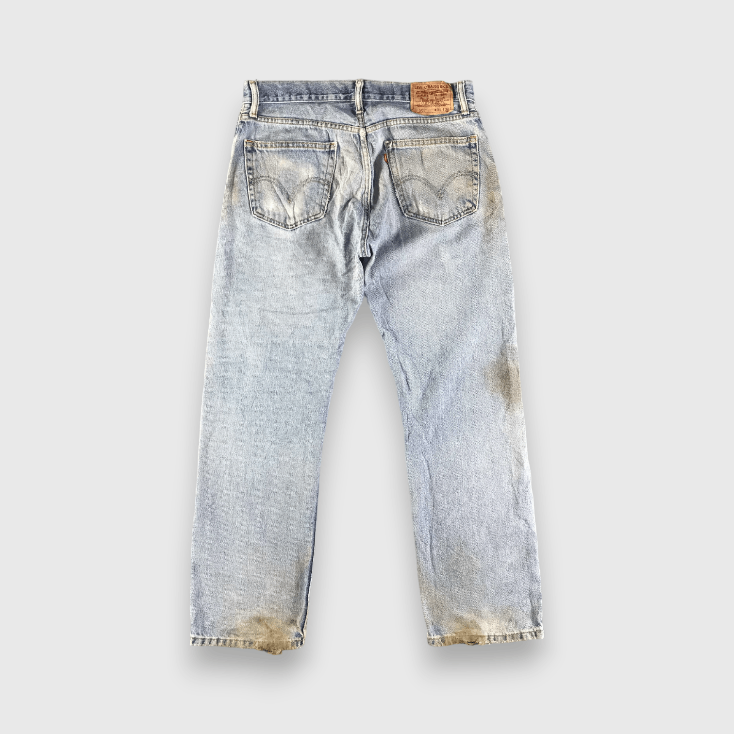 Levi's Vintage Light Wash Levis 505 Jeans-J4222 Size US 35 - 2 Thumbnail