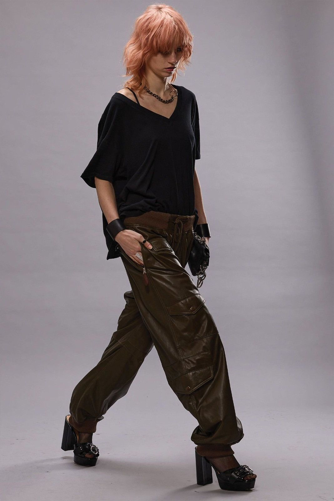 R13 Multipocket Leather Balloon Pants Medium Size 30" / US 8 / IT 44 - 1 Thumbnail