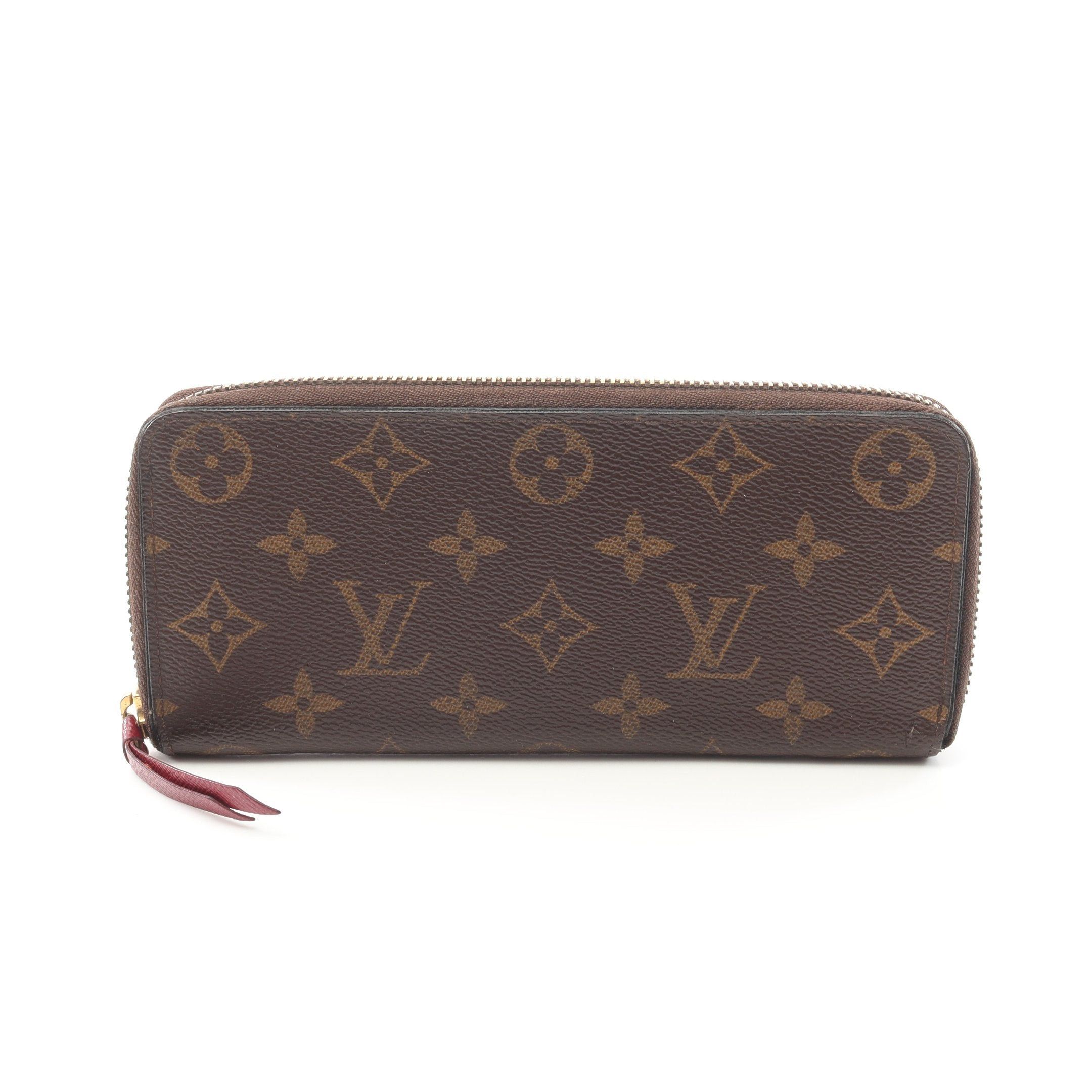 Louis Vuitton Louis Vuitton Portefeuil Clemence Monogram Fuchsia Round Zipper Long Wallet Leather Brown Pink Purple Size ONE SIZE - 1 Thumbnail