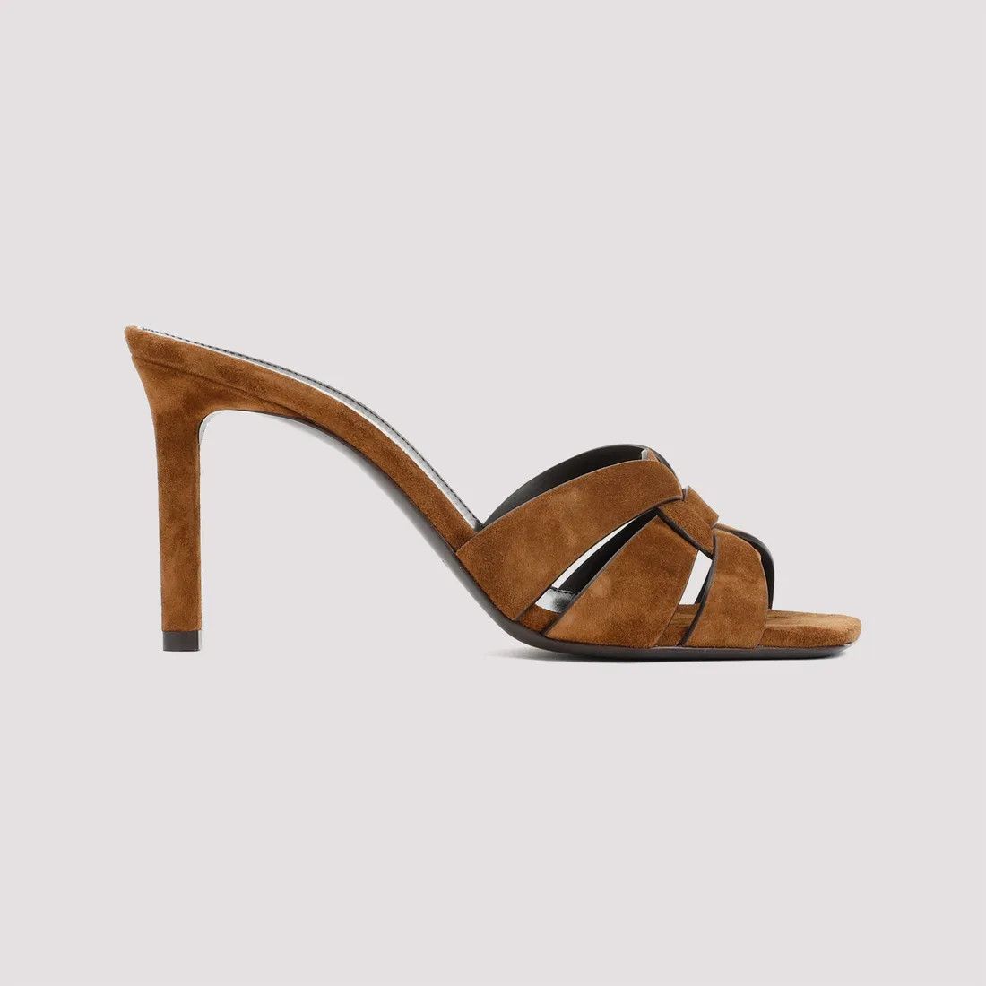 Saint Laurent Paris Tribute 85 Mule Sandal Land Suede Backless Heel Pump 36 Size US 6 / IT 36 - 3 Thumbnail