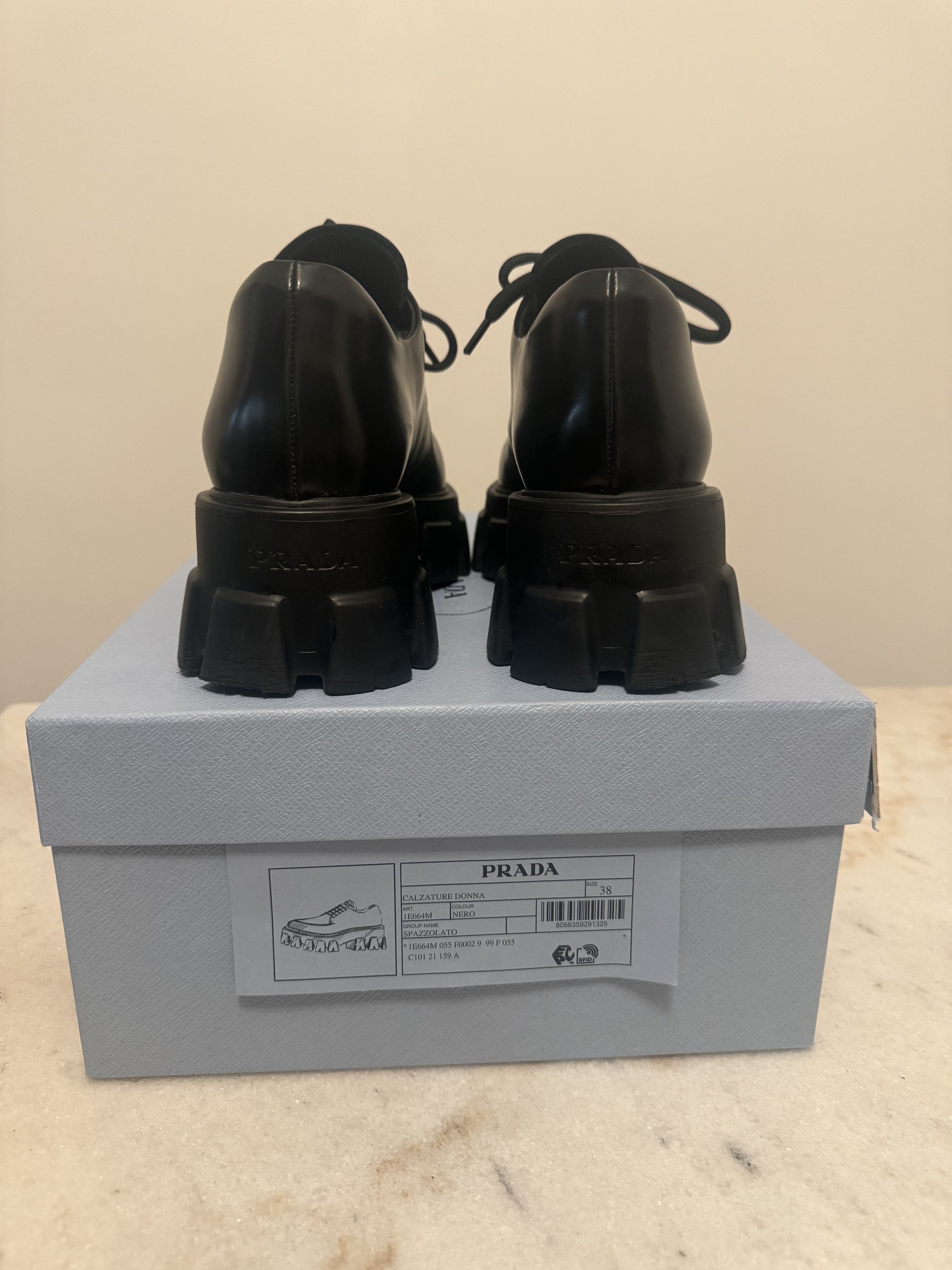 Prada Prada Monolith Leather Loafers Size US 8 / IT 38 - 4 Thumbnail