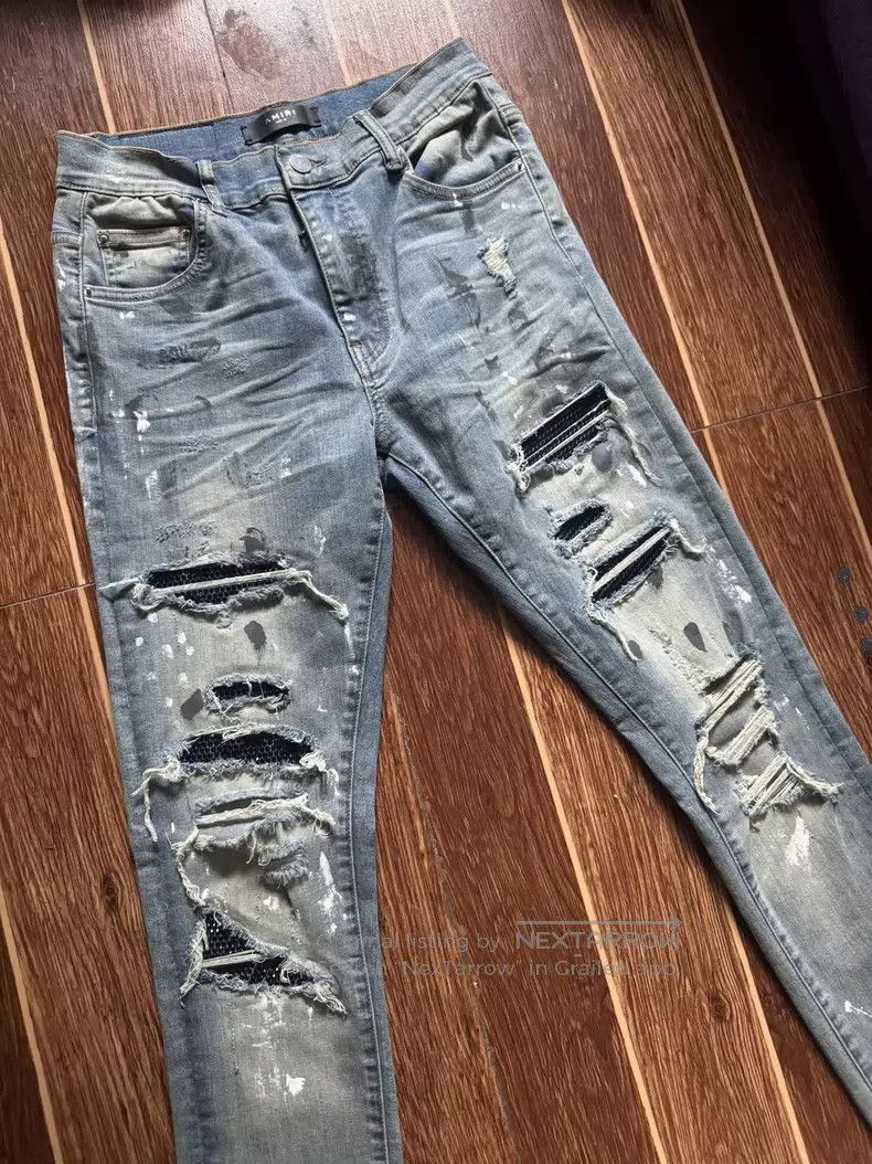 Amiri Amiri Gk Blue Diamond Size US 31 - 9 Thumbnail