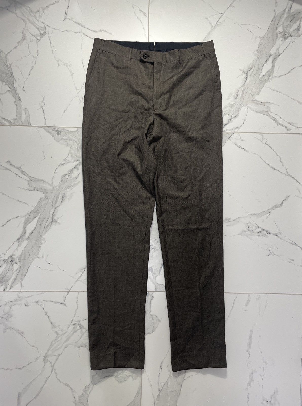 Corneliani Brown Suit Size L Super 110s Extrafine Merinos