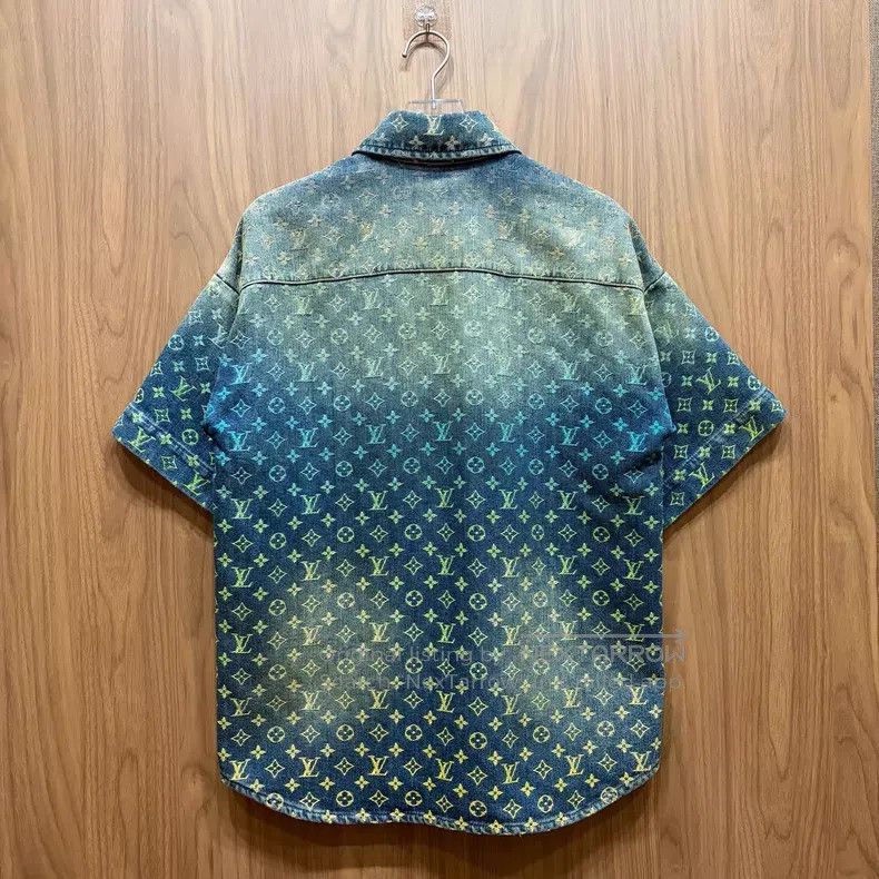 Louis Vuitton Louis Vuitton Rainbow Gradient Full Print Denim Shirt Size US XS / EU 42 / 0 - 2 Thumbnail
