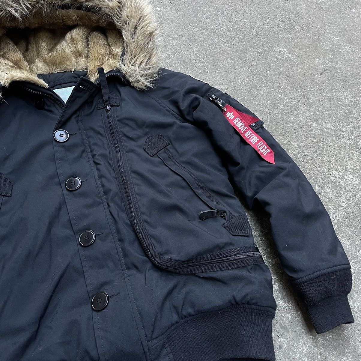 Alpha Industries × If Six Was Nine Vintage Alpha Industries Faux Fur Hood Bomber Jacket Alaska Size US M / EU 48-50 / 2 - 7 Thumbnail