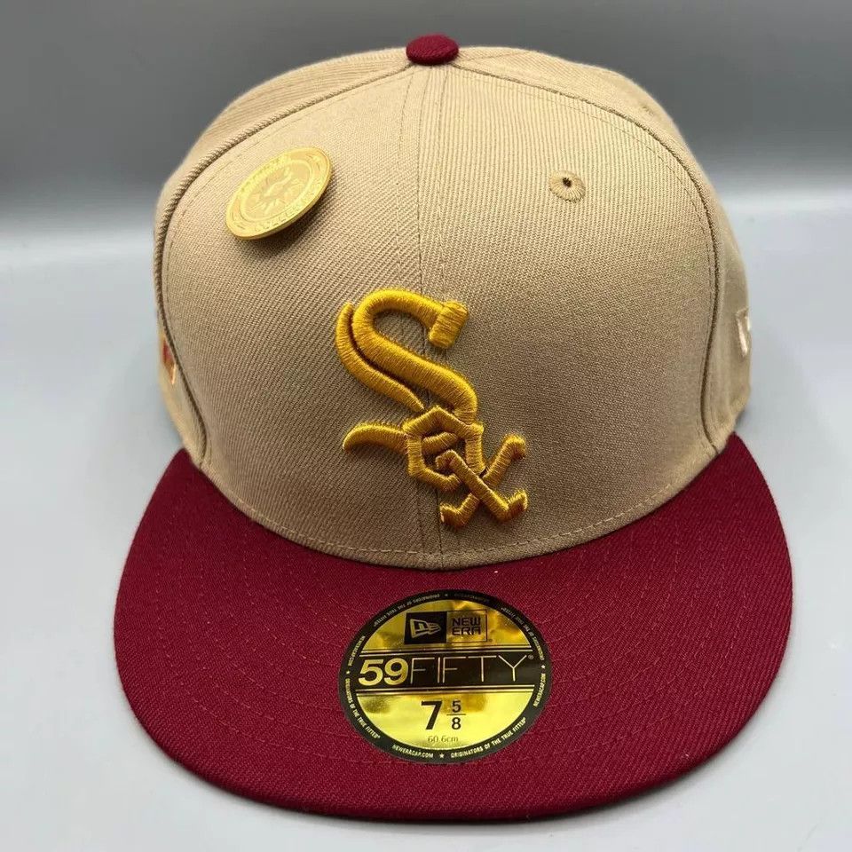 New Era Chicago White Sox Hat Men 7 5/8 59Fifty New Era MLB Fitted Size ONE SIZE - 2 Thumbnail