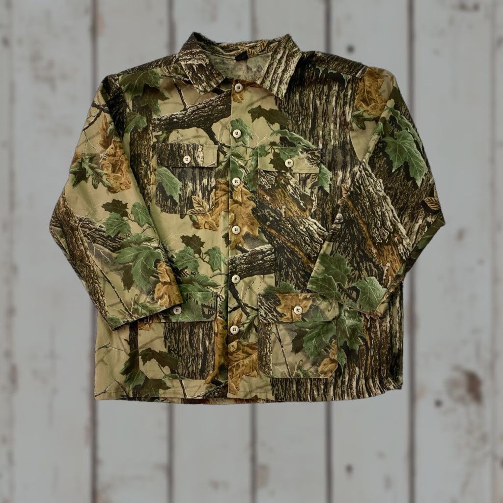 Realtree VTG Realtree Camo Gear Shirt Mens 3XL Button Up Long Sleeve Hunting Made In USA Size US XXL / EU 58 / 5 - 1 Thumbnail