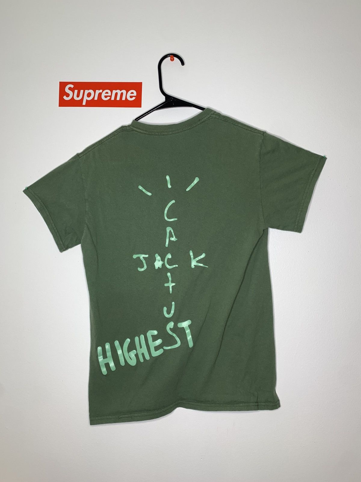 Jordan Brand × Nike × Travis Scott Travis Scott Jordan olive tee Size US S / EU 44-46 / 1 - 2 Thumbnail