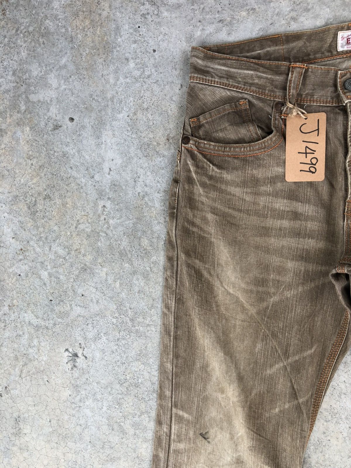 If Six Was Nine Japanese Edwin Exclusive Flared Jeans Distressed Bootcut Size US 33 - 4 Thumbnail
