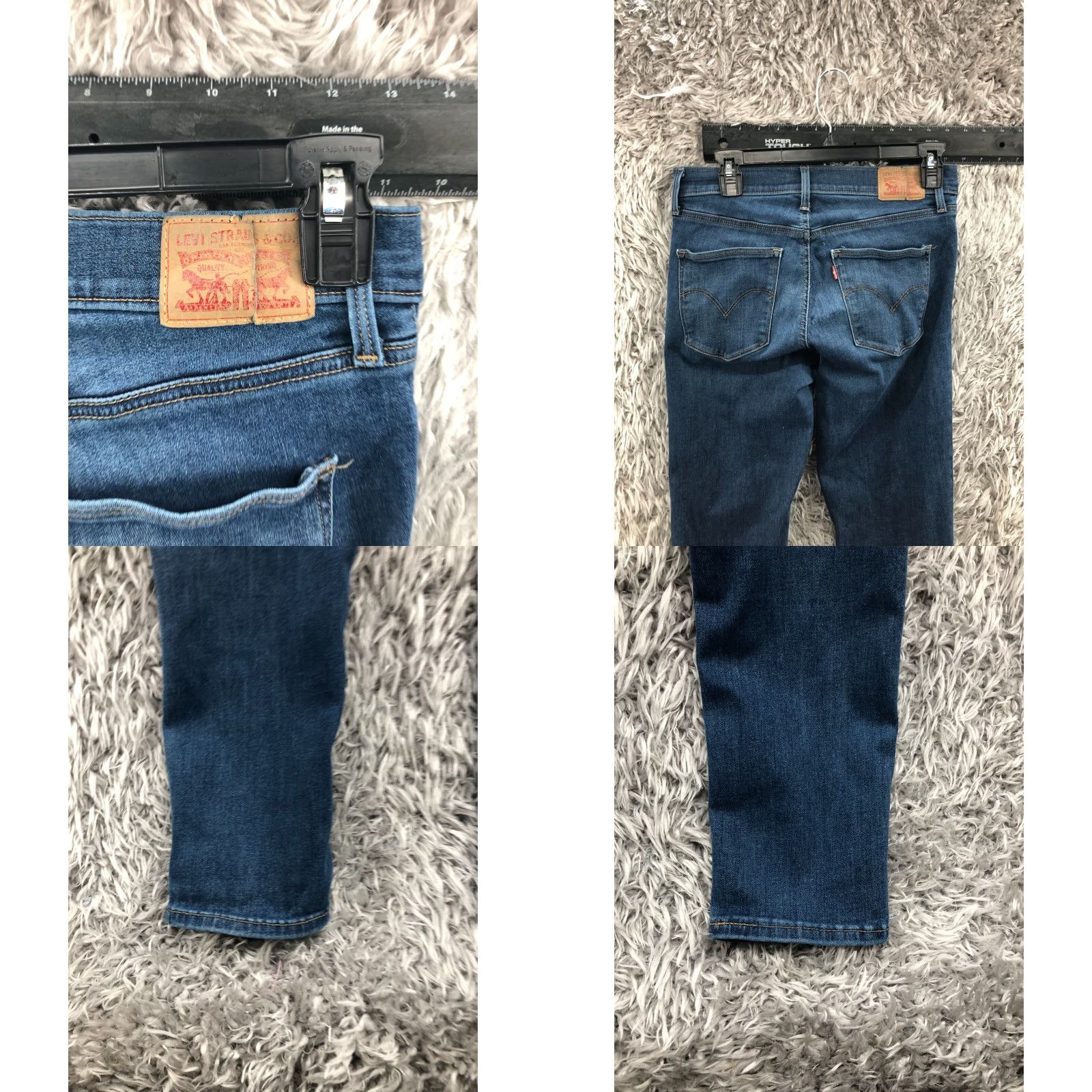 Levi's Levi's Slimming Skinny Jeans Size 30 Womens Medium Wash Blue FLAW Size 30" / US 8 / IT 44 - 8 Thumbnail