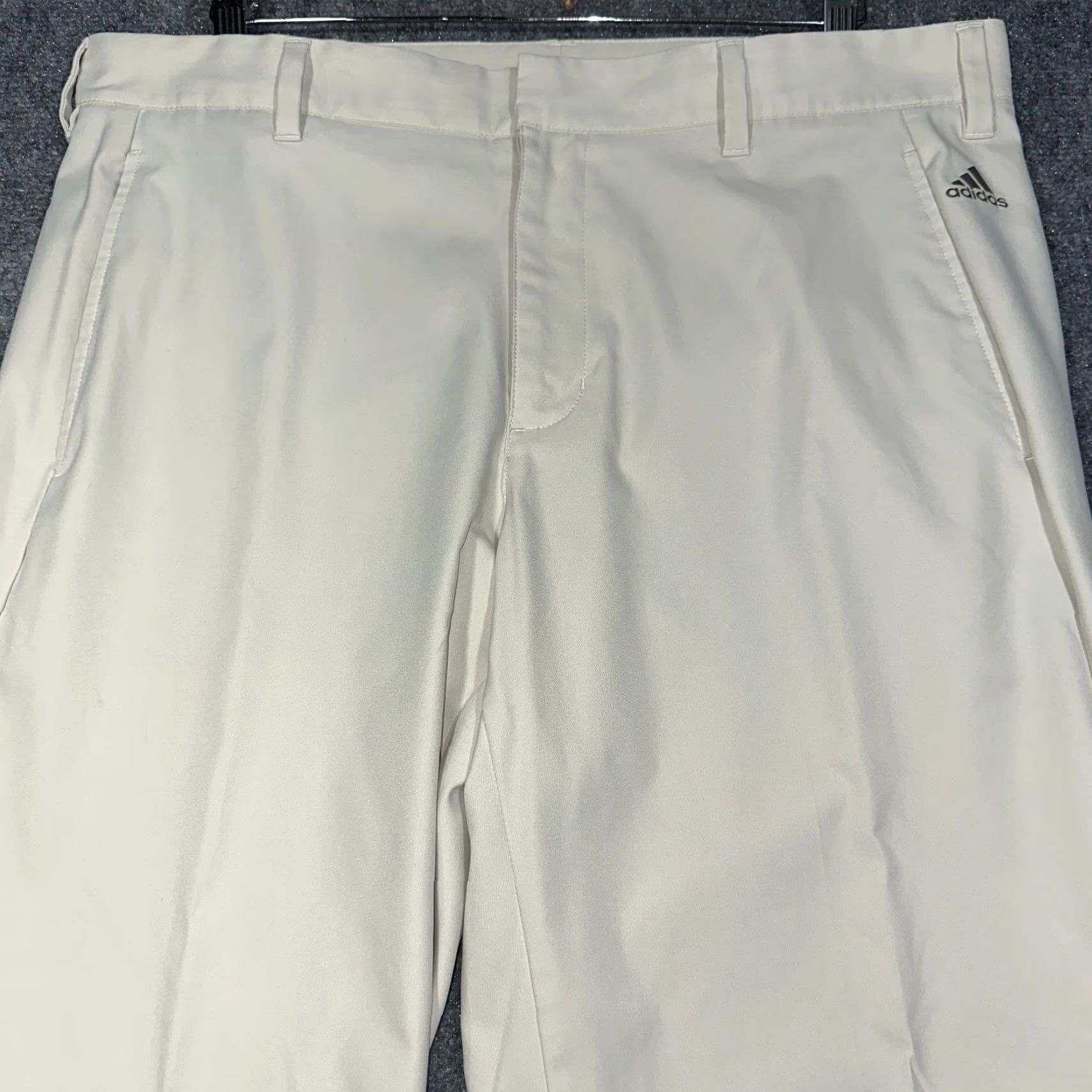Adidas Adidas Pure Motion Pants Mens 36 Beige Straight Leg Pockets Logo B82626 Size US 36 / EU 52 - 3 Thumbnail