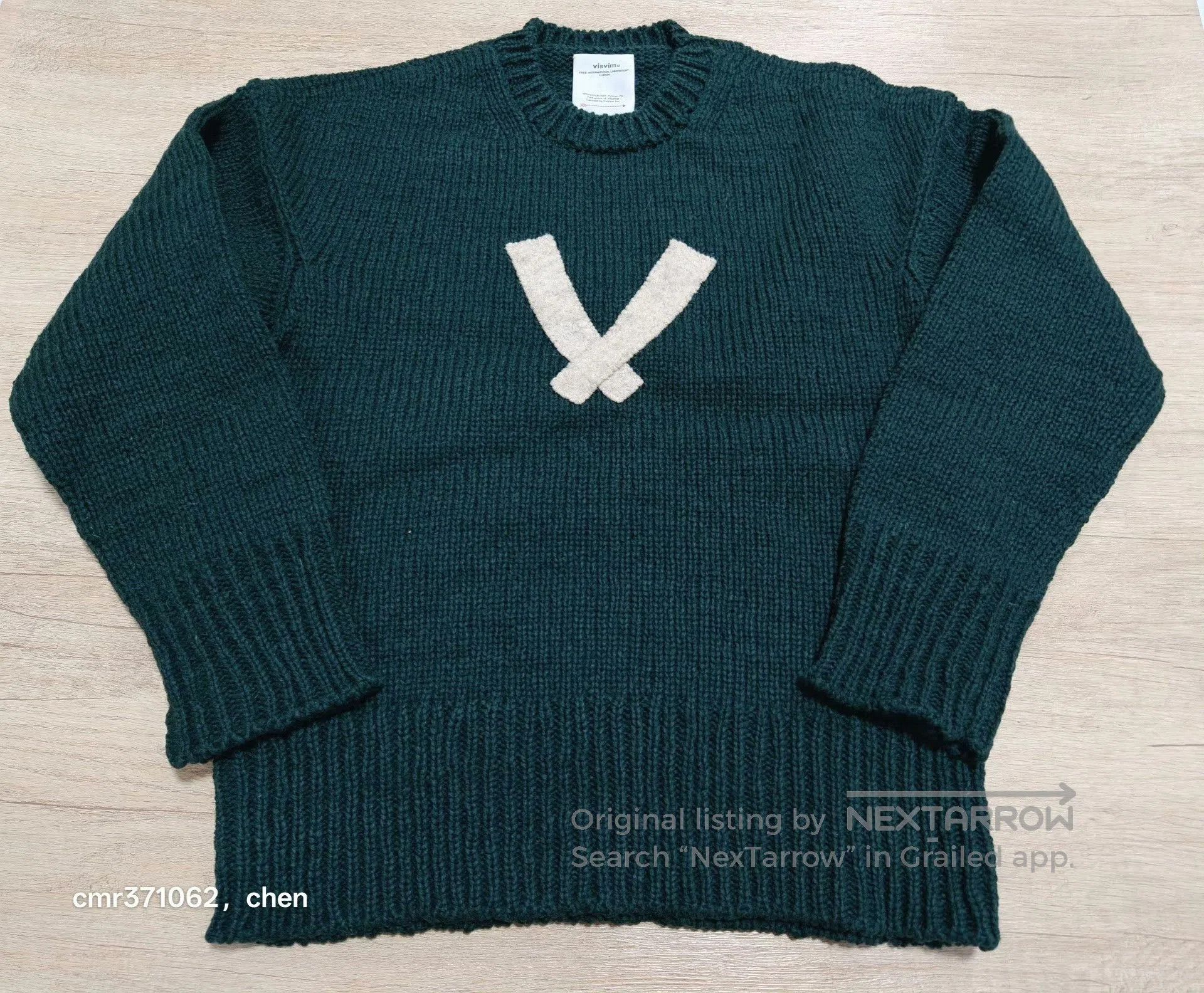 Visvim VISVIM 22AW LETTERMAN CREW KNIT. Size US M / EU 48-50 / 2 - 1 Thumbnail