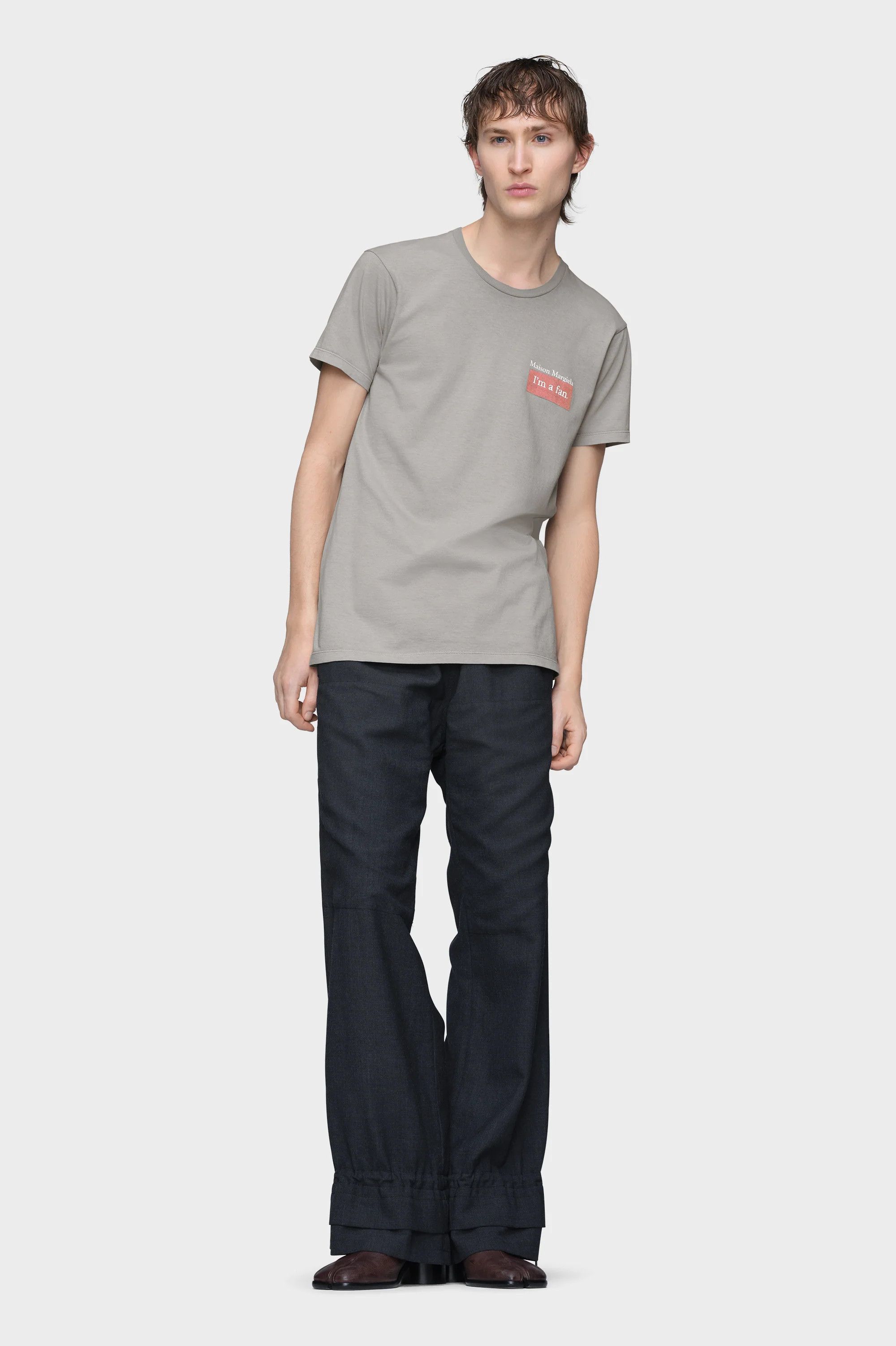 Maison Margiela o1w1db10526 Logo Patch T-Shirt in Grey Size US M / EU 48-50 / 2 - 5 Thumbnail