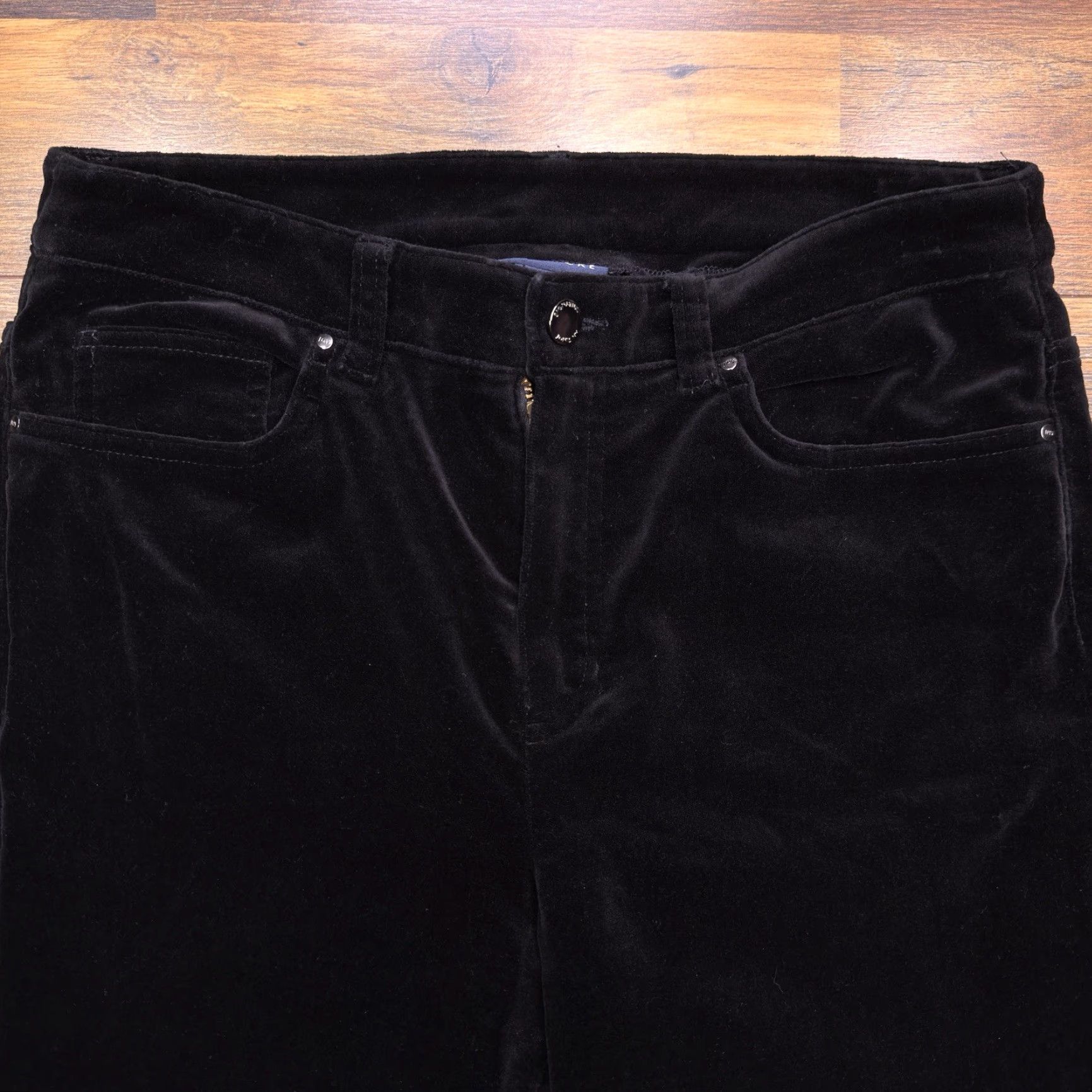 Jones New York Jones New York Signature Velvet Pants Womens 10 Black Bootcut High Rise Stretch Size 32" / US 10 / IT 46 - 2 Thumbnail