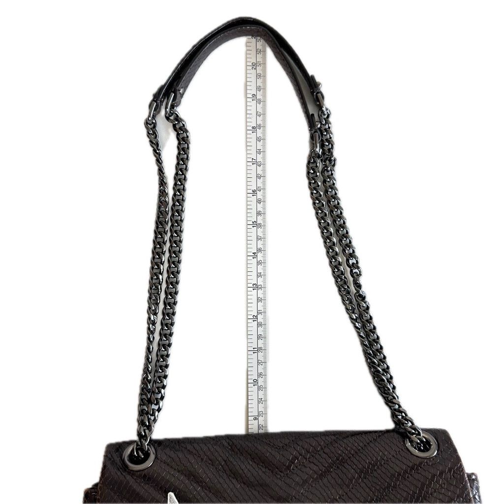 Rebecca Minkoff Rebecca Minkoff Edie Chevron Brown Leather Crossbody Bag Size ONE SIZE - 20 Thumbnail