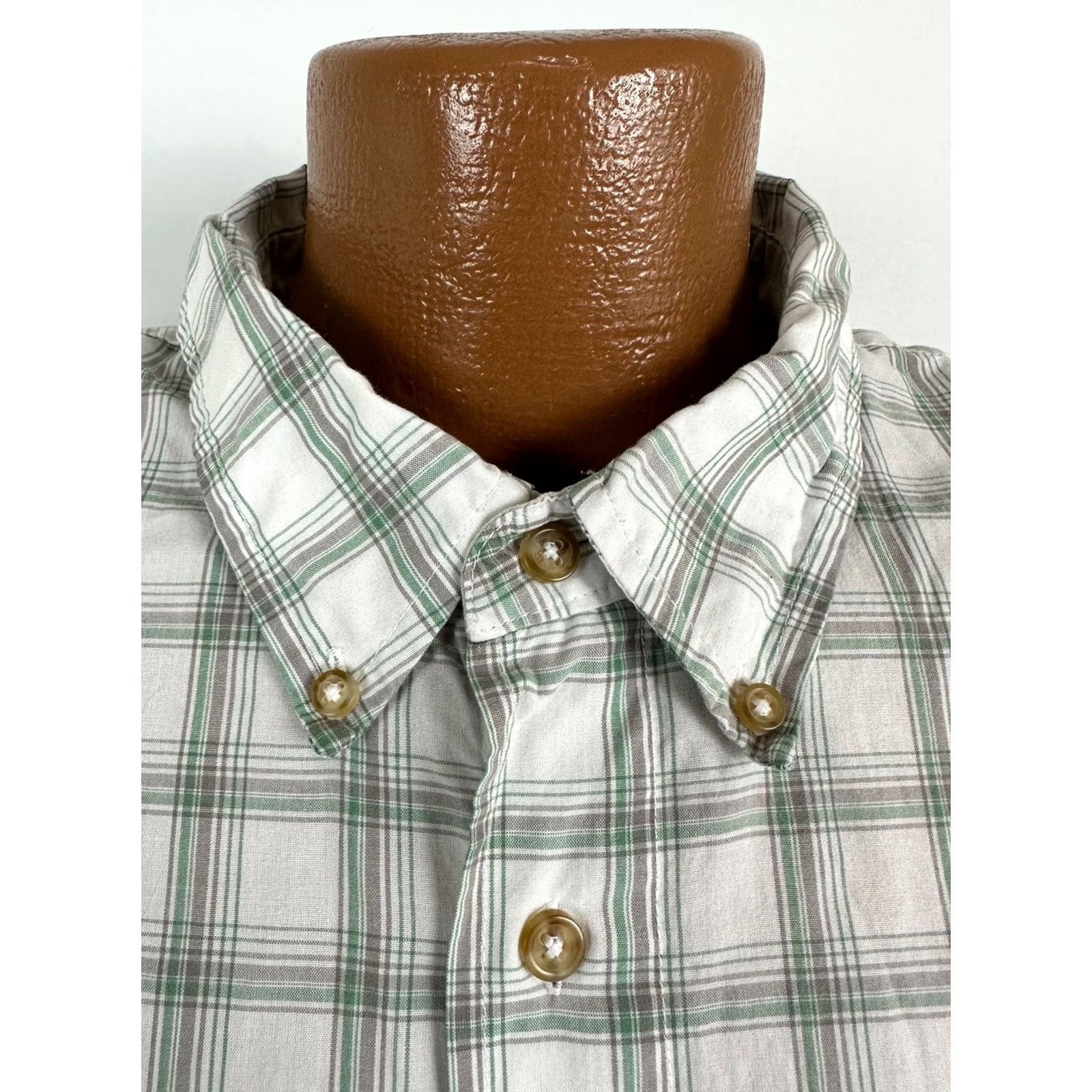 Wrangler Wrangler Shirt Men 2XL Button-Up Plaid Short Sleeve Wrinkle-Resistant Casual Work Shirt White Size US XXL / EU 58 / 5 - 4 Thumbnail