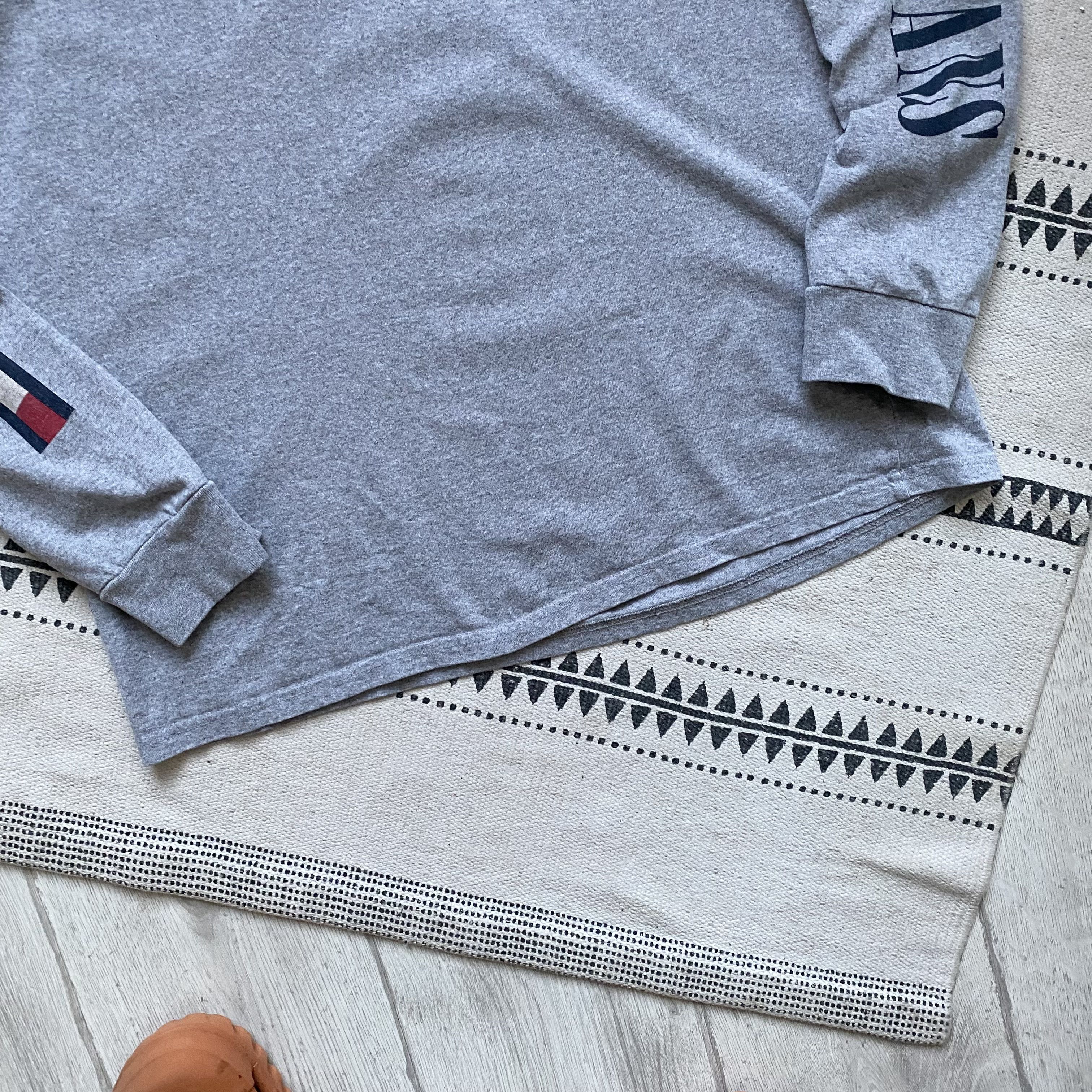 Tommy Hilfiger 🇺🇸 Vintage Tommy Hilfiger USA Flag Logo Longsleeve Size US L / EU 52-54 / 3 - 4 Thumbnail