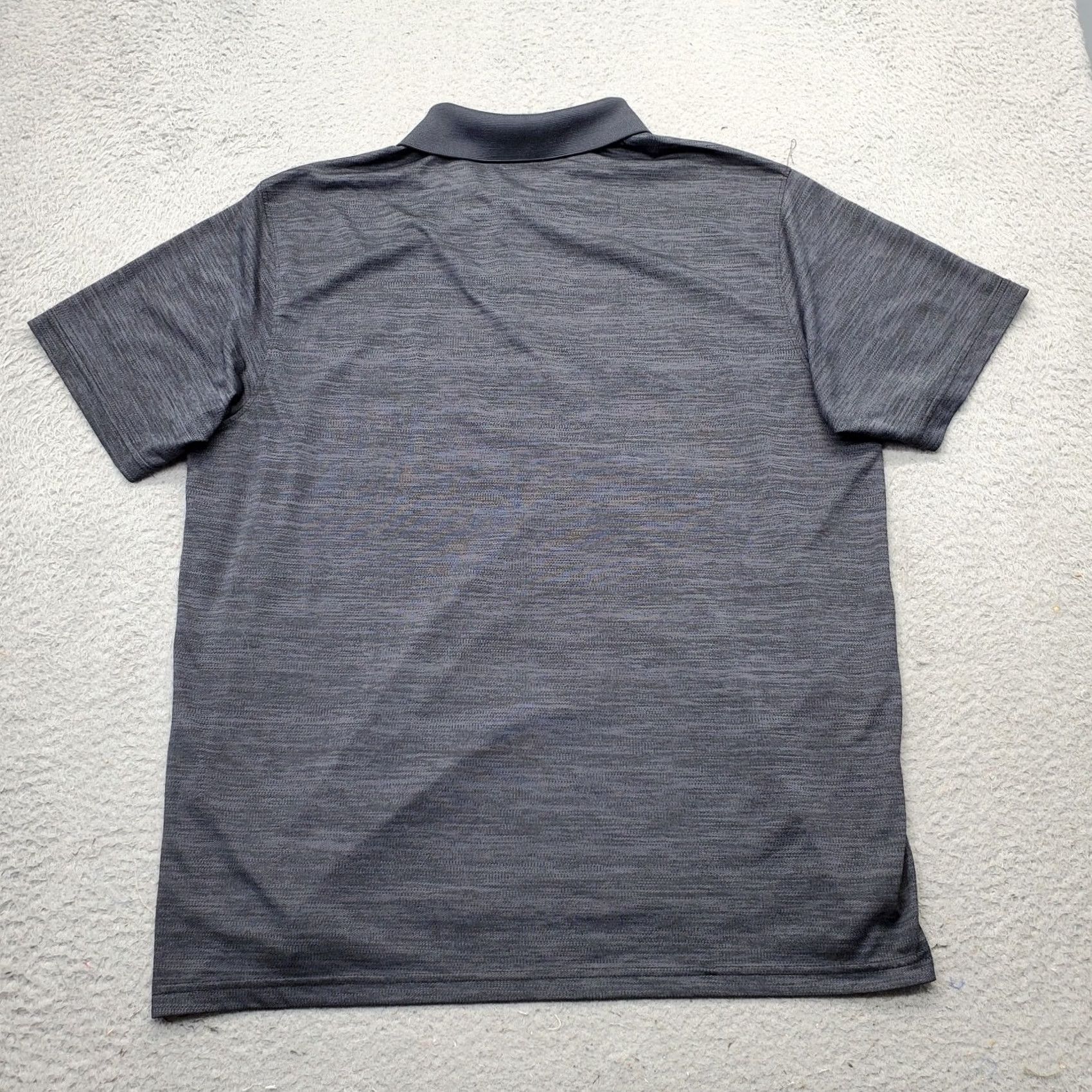 Hudson North Hudson Polo Shirt Mens XL Gray Space Dye Short Sleeve Slit Button Collar Polo Shirt Size US XL / EU 56 / 4 - 2 Thumbnail