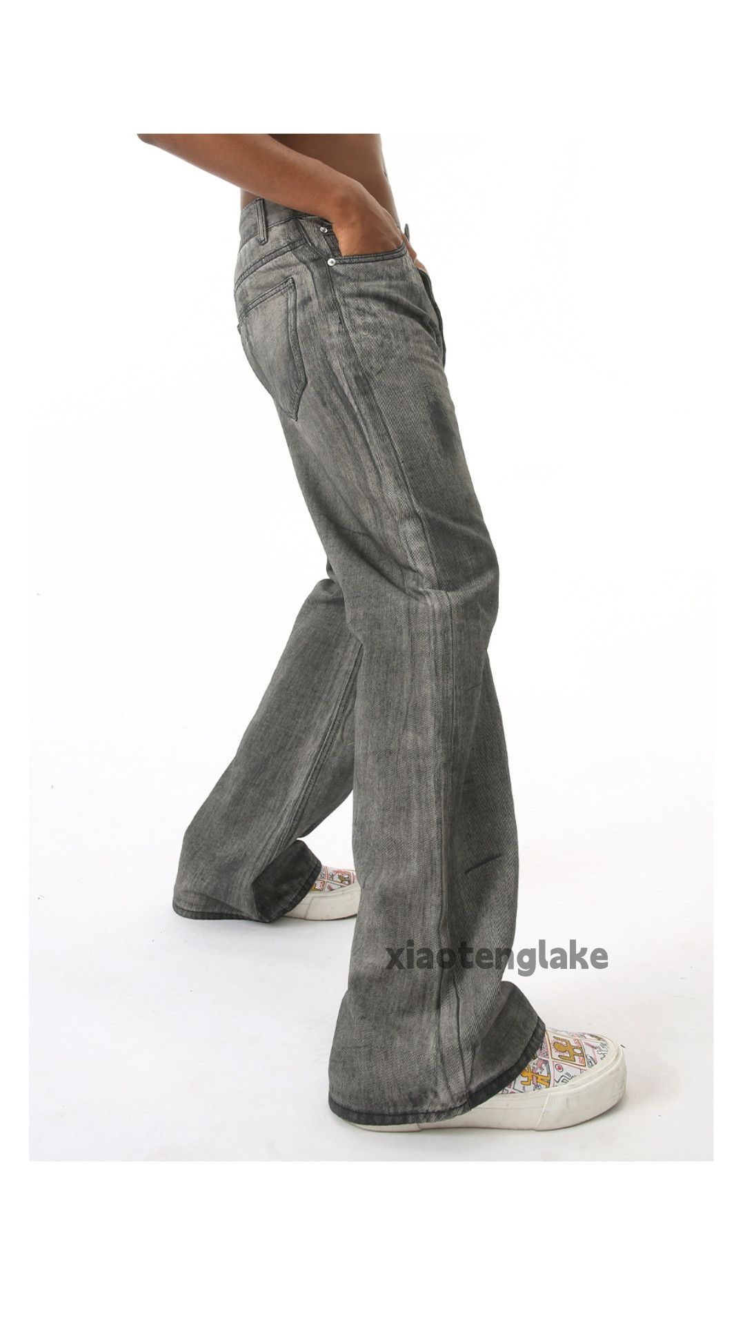 Jean × Vintage Unisex utility punk grunge loose stain paint jeans Size US 32 / EU 48 - 4 Thumbnail