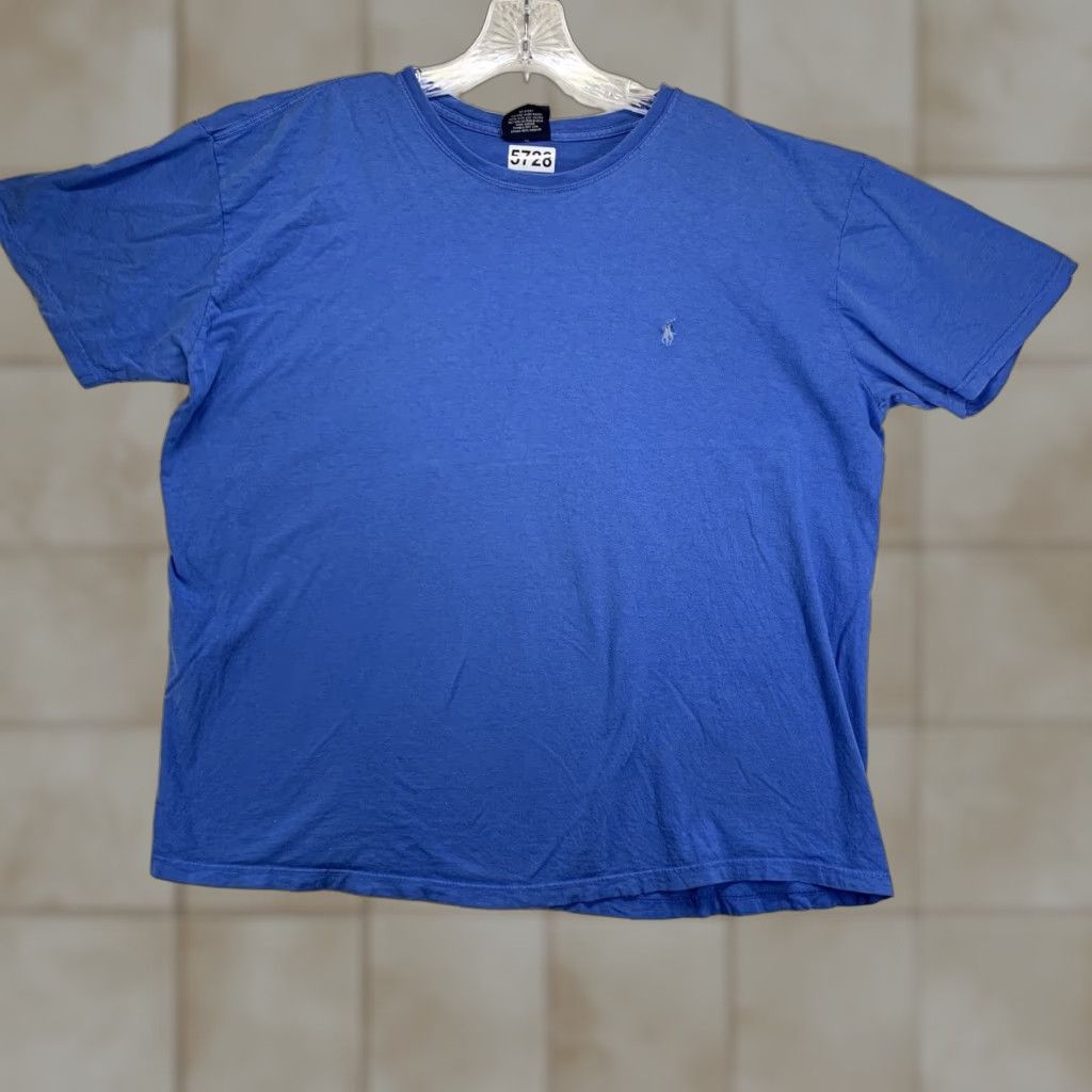 Ralph Lauren VINTAGE Polo Ralph Lauren T Shirt Men’s Large Blue 90s Cotton Blend Short Sleeve Logo Mens Size US L / EU 52-54 / 3 - 1 Thumbnail
