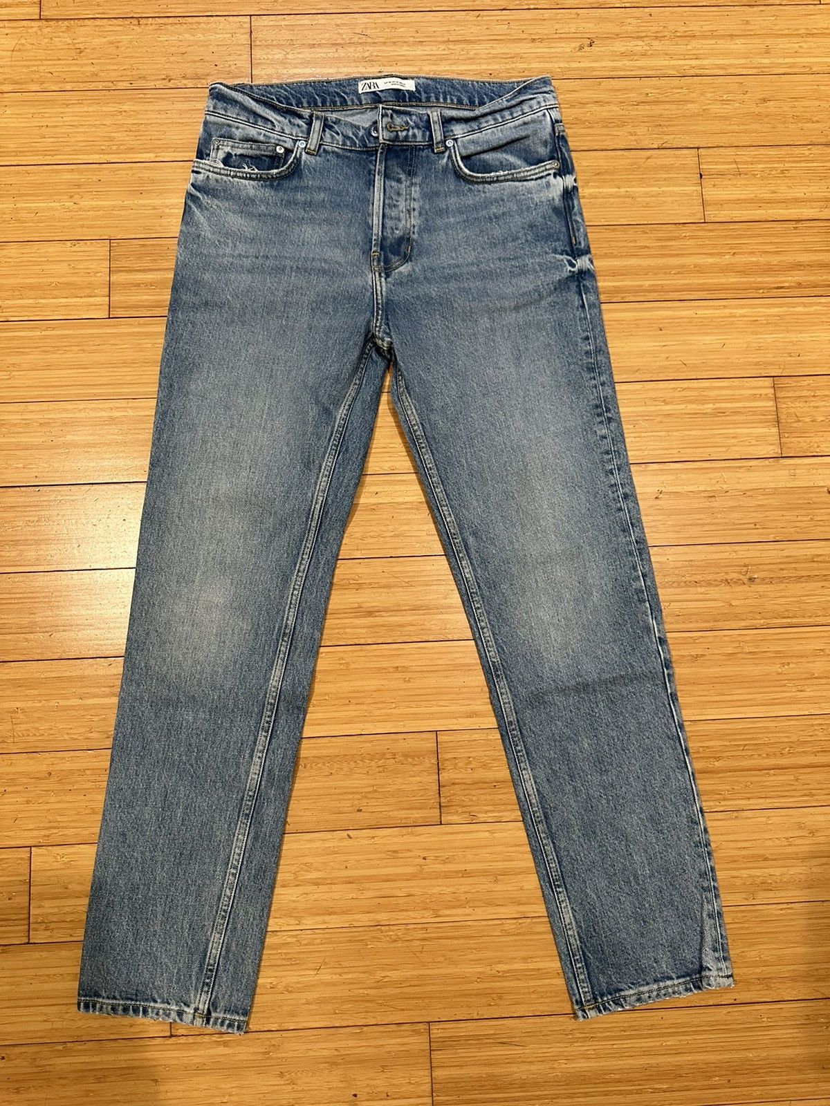 Zara Zara Men’s Washed Blue Jeans Size 31 Size US 31 - 1 Thumbnail