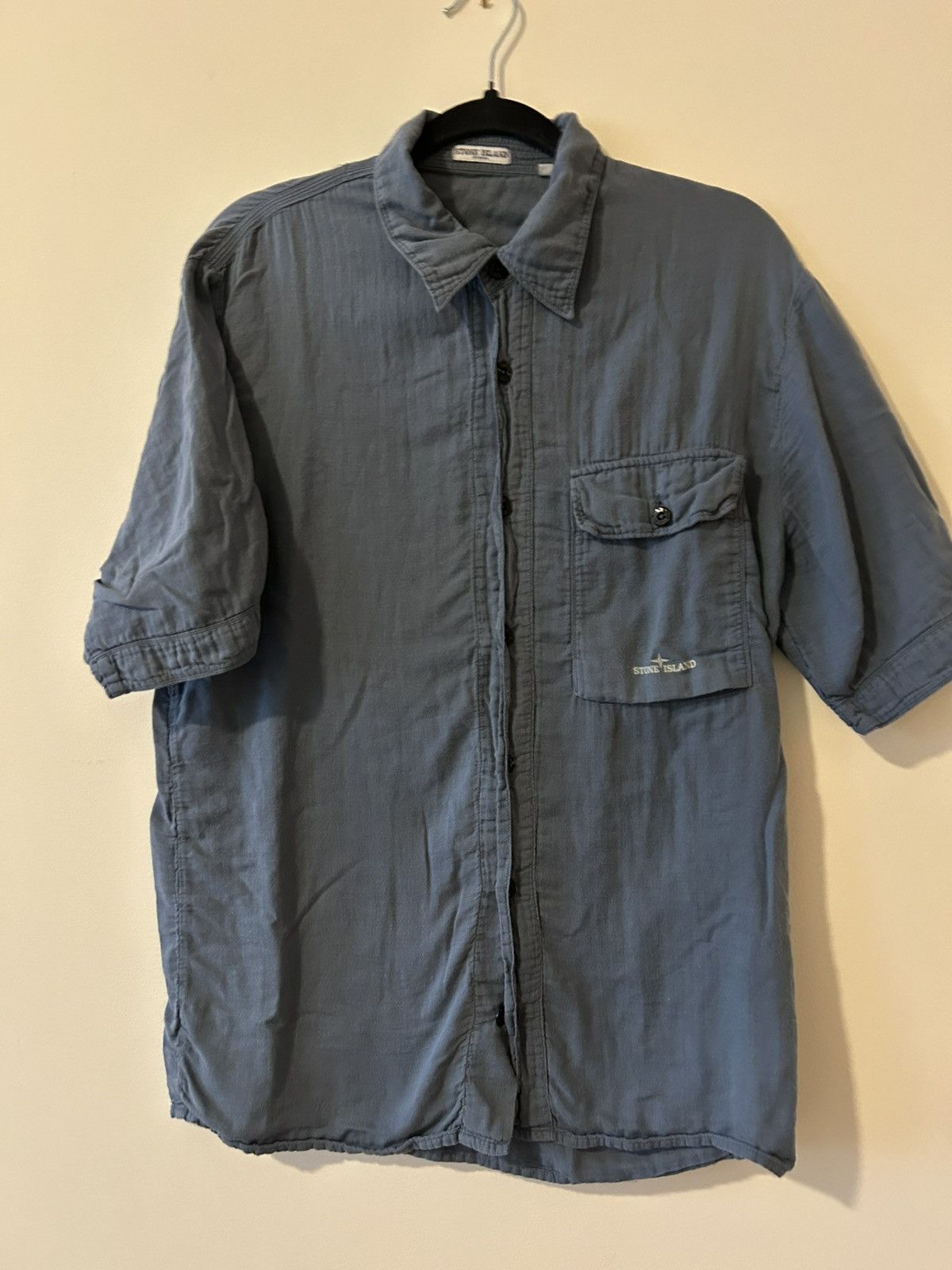 Stone Island Blue stone island short sleeve button up Size US M / EU 48-50 / 2 - 1 Thumbnail