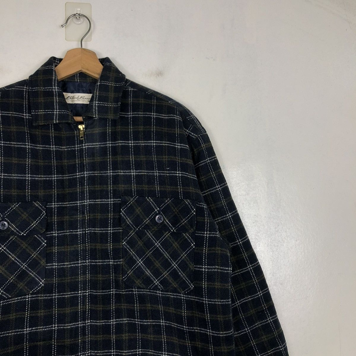 Japanese Brand × Vintage 📌VINTAGE ZIPPER JACKET BLACK BASS TARTAN ISSEY MIYAKE Size US M / EU 48-50 / 2 - 7 Thumbnail