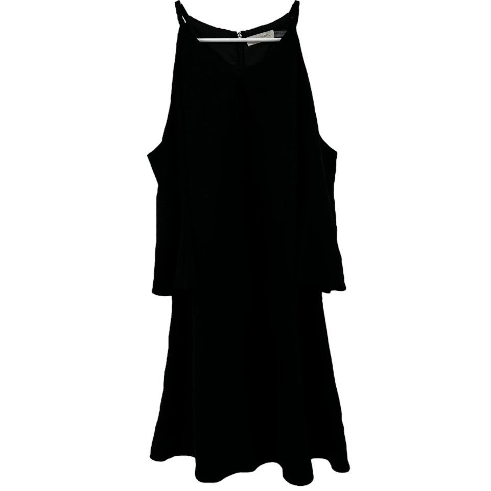 Ramy Brook Evette Cold Shoulder Dress Lined Glam Black 6
