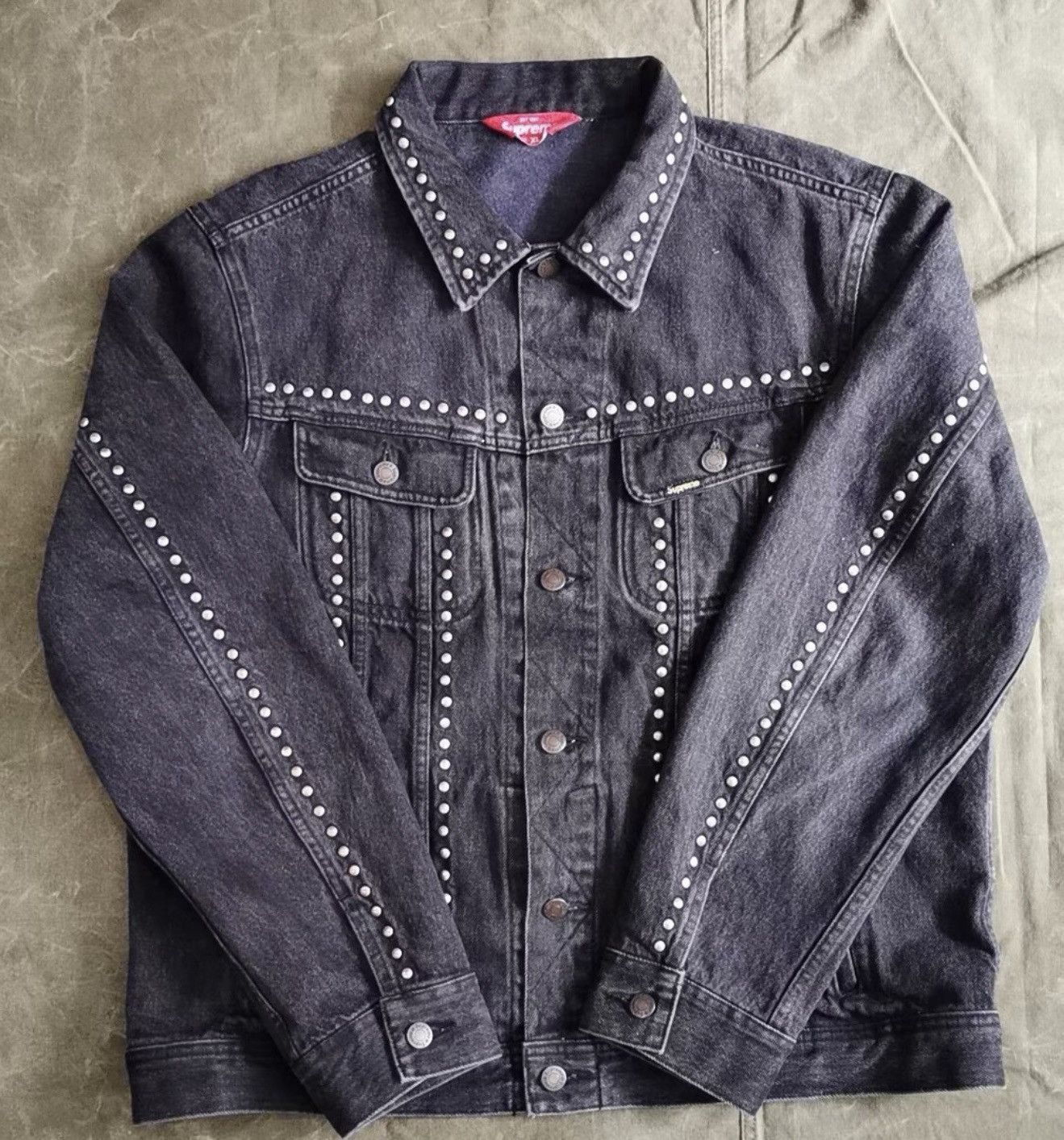 Supreme Studded Denim Trucker Jacket | Grailed