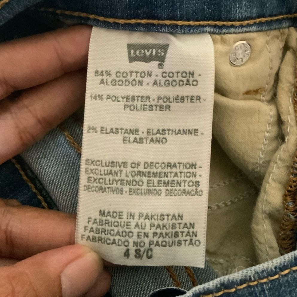 Unknown London Levi Strauss Co 512 Perfectly Slimming Boot Cut Denim Jeans Size 27" / US 4 / IT 40 - 5 Thumbnail