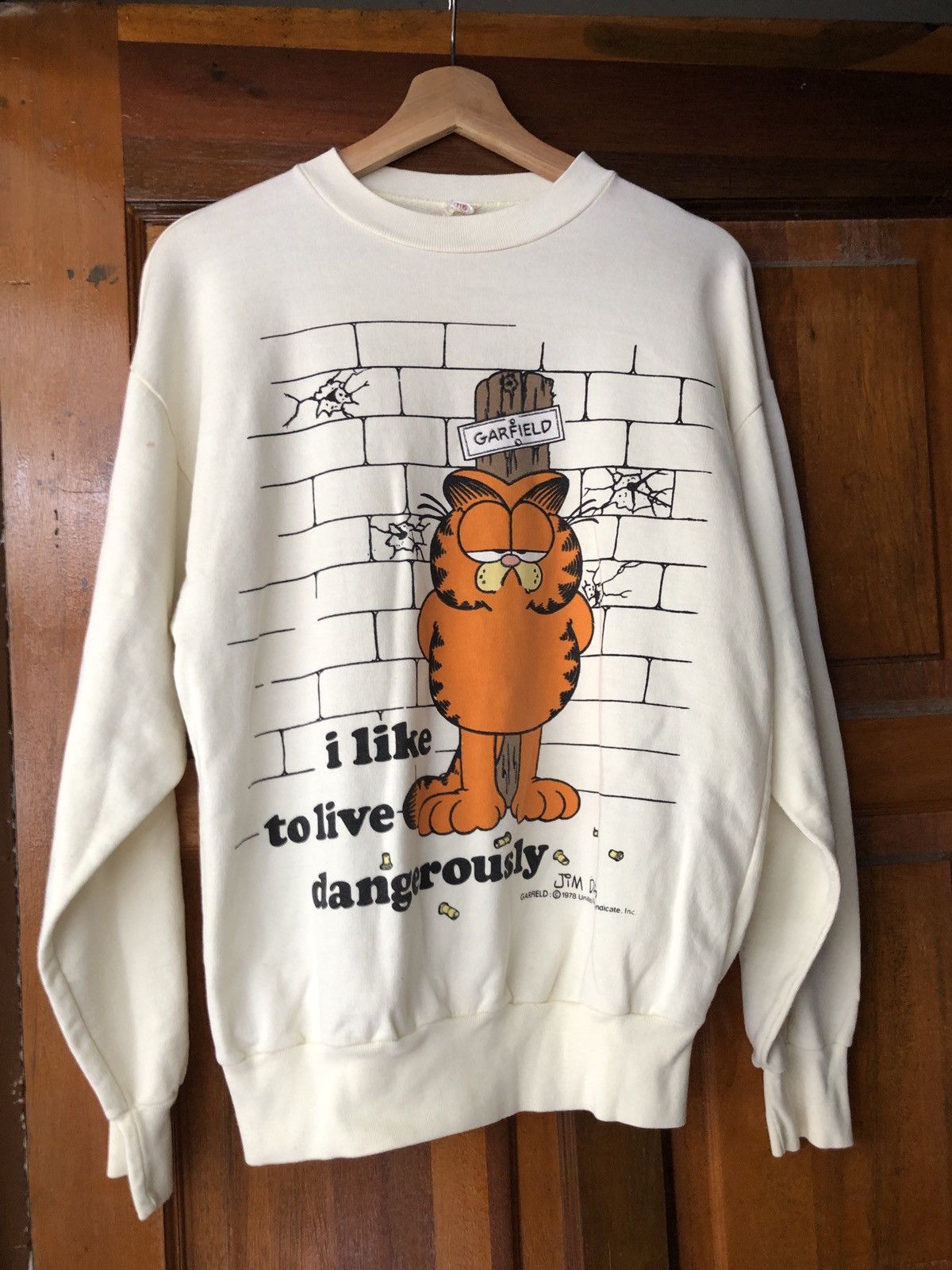 Vintage Vintage 1978 Garfield Sweatshirt Pullover RARE Size US M / EU 48-50 / 2 - 2 Thumbnail