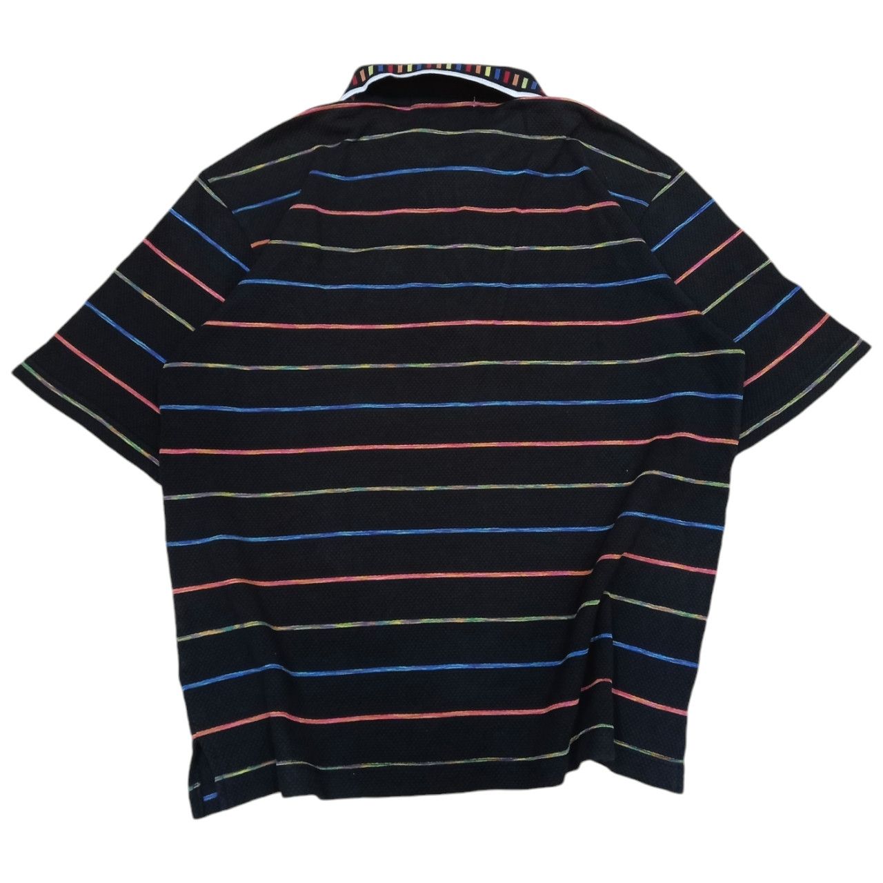 Designer × Vintage Vintage Angelo Garbasus Stripe Zip Up Polo Size US L / EU 52-54 / 3 - 2 Thumbnail