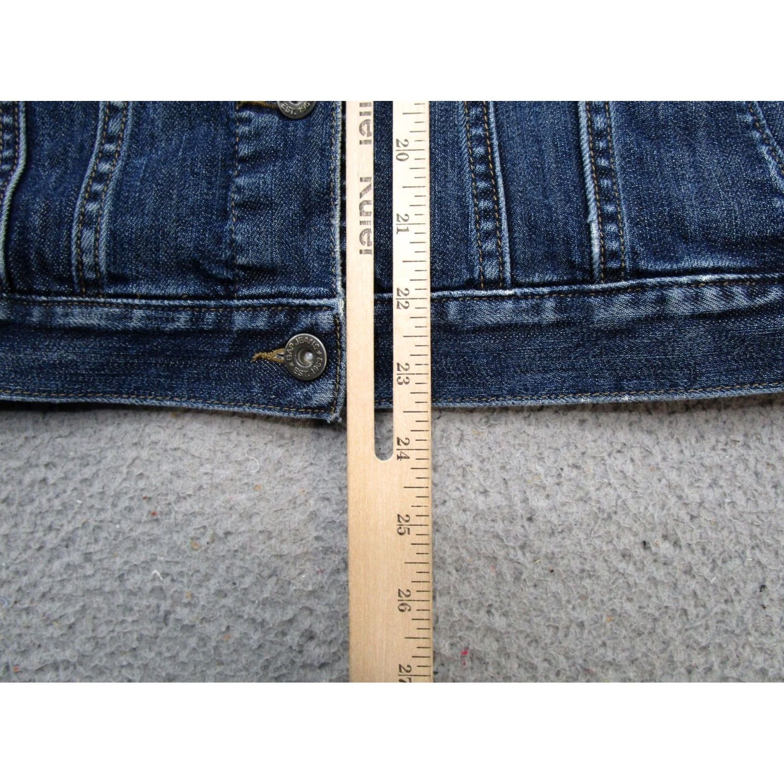 Gap GAP Denim Jacket Women’s Blue M VTG Dark Wash Jacket Women M Blue Denim Vintage No Size 32" / US 10 / IT 46 - 7 Thumbnail