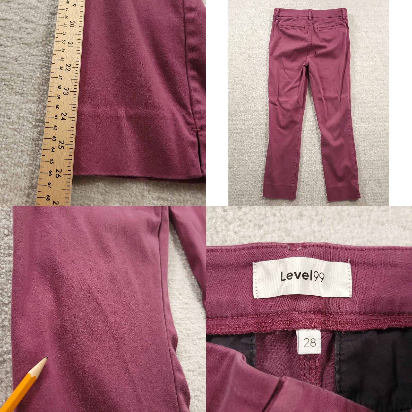 Vintage VINTAGE Level 99 Pants Women's 28 Purple Lyocell Blend Straight Leg Capri Zipper PHOTO Size 28" / US 6 / IT 42 - 8 Thumbnail