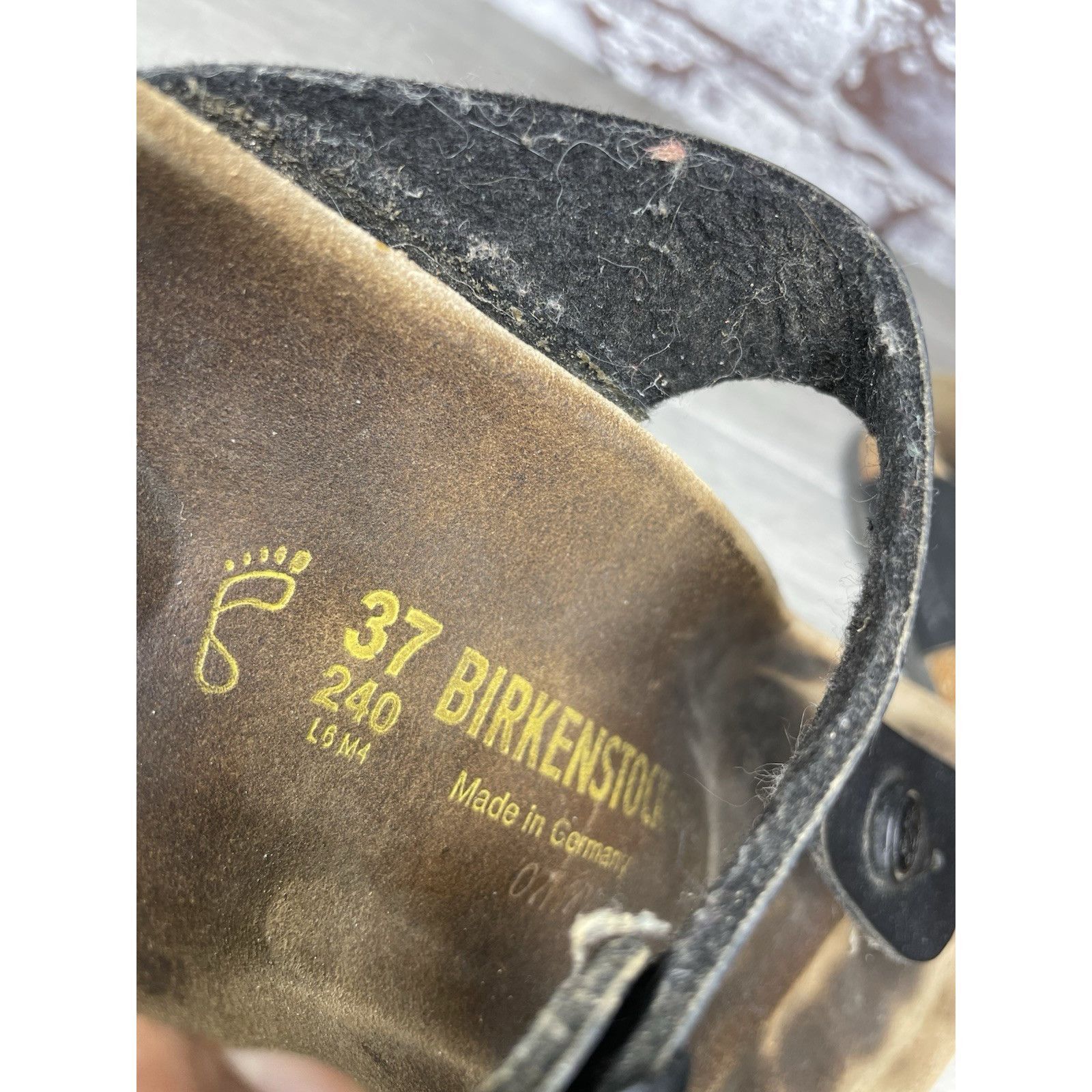 Birkenstock Birkenstock Gizeh Black Leather Thong Cork Strap Sandals Wom Size US 6 / IT 36 - 10 Thumbnail