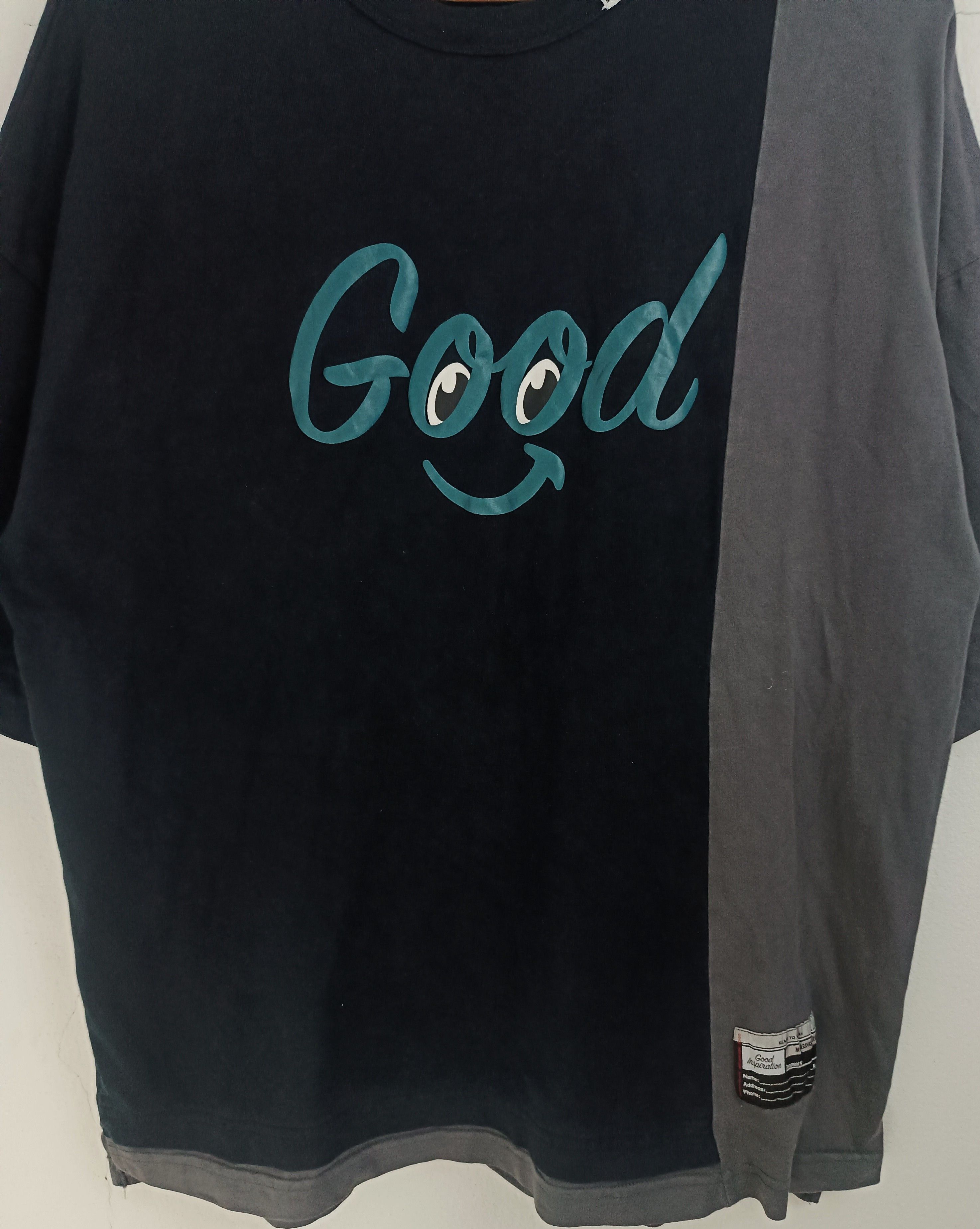 Maison MIHARA YASUHIRO VINTAGE MIHARA YASUHIRO GOOD INSPIRATION SMILEY Ts VERY RARE Size US XL / EU 56 / 4 - 7 Thumbnail
