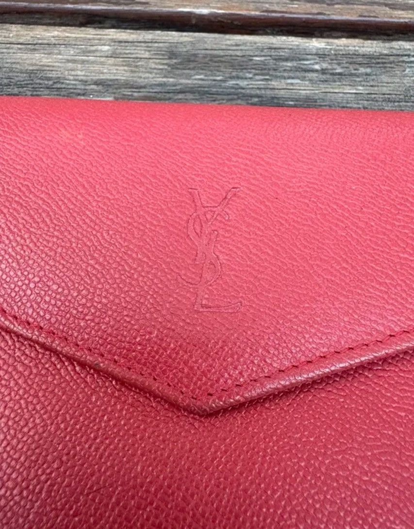 Yves Saint Laurent Yves Saint Laurent Vintage Red Envelope Wallet with COA Size ONE SIZE - 2 Thumbnail
